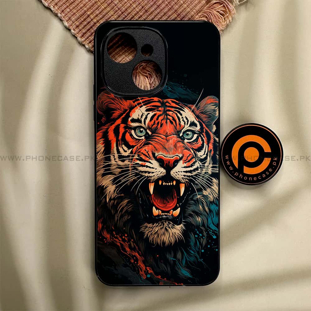 Tecno Spark 40C - Tiger 2.0 Series - Premium Metal Printed soft Bumper shock Proof Case