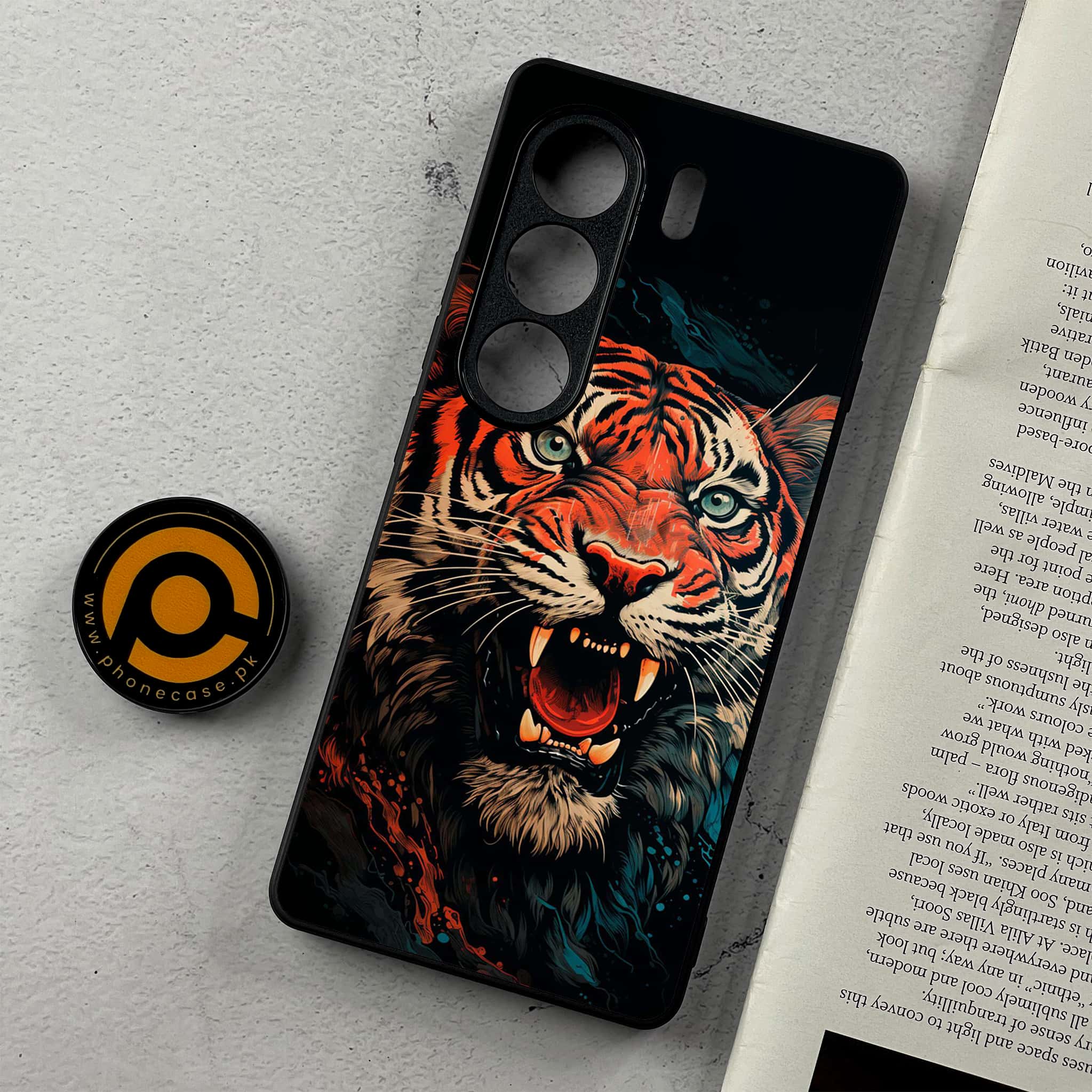 Tecno Camon 40 - Tiger 2.0 Series - Premium Metal Printed Soft Bumper Shockproof Case