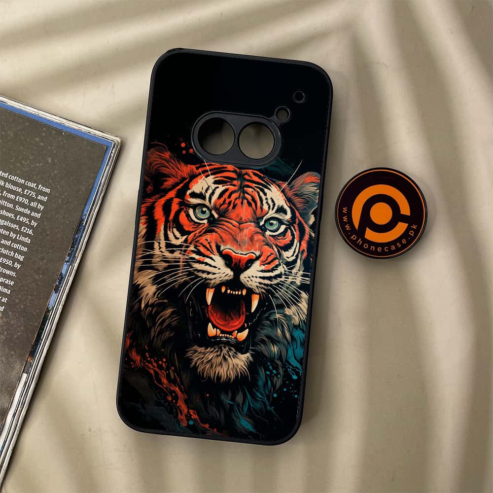 Nothing Phone (2a) - Tiger 2.0 Series - Premium Metal Printed soft Bumper Shock Proof Case