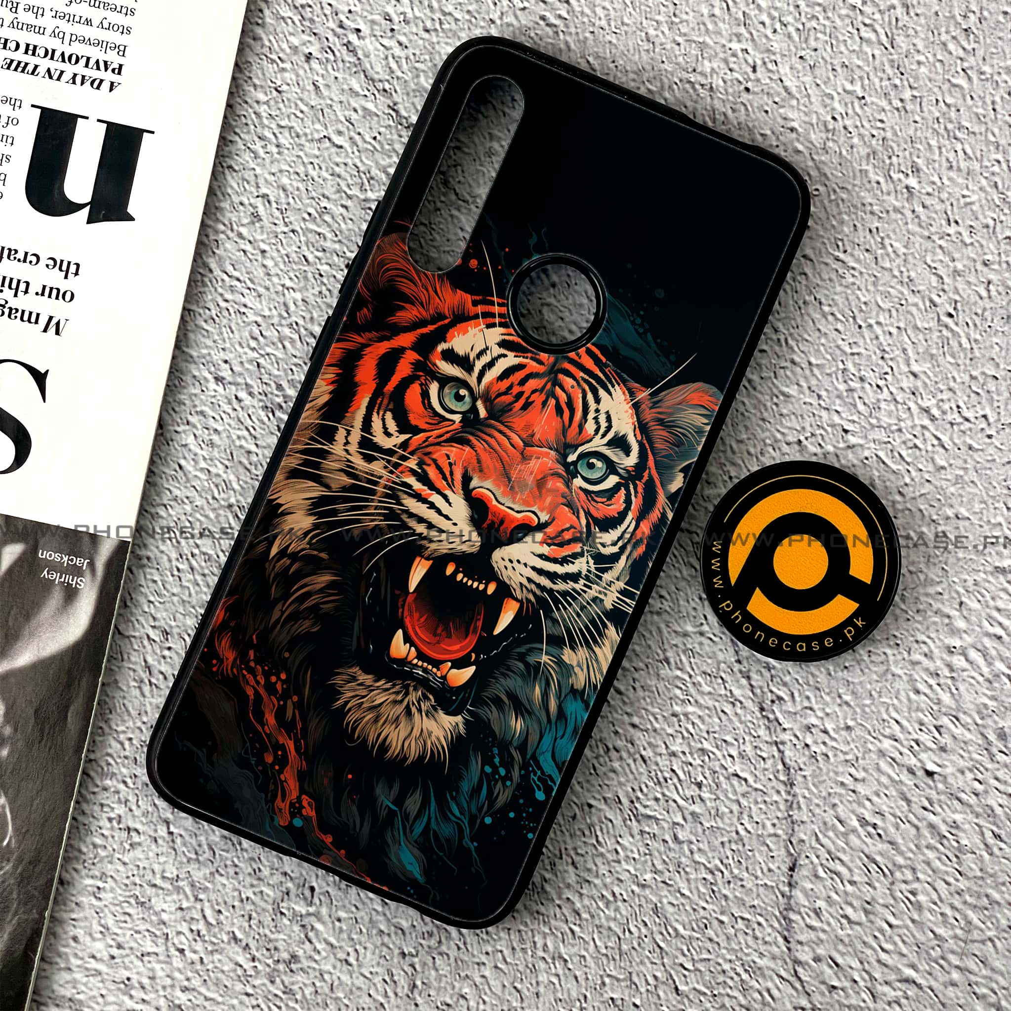 Huawei Y9 Prime (2019) - Tiger 2.0 Series - Premium Printed Glass soft Bumper shock Proof Case