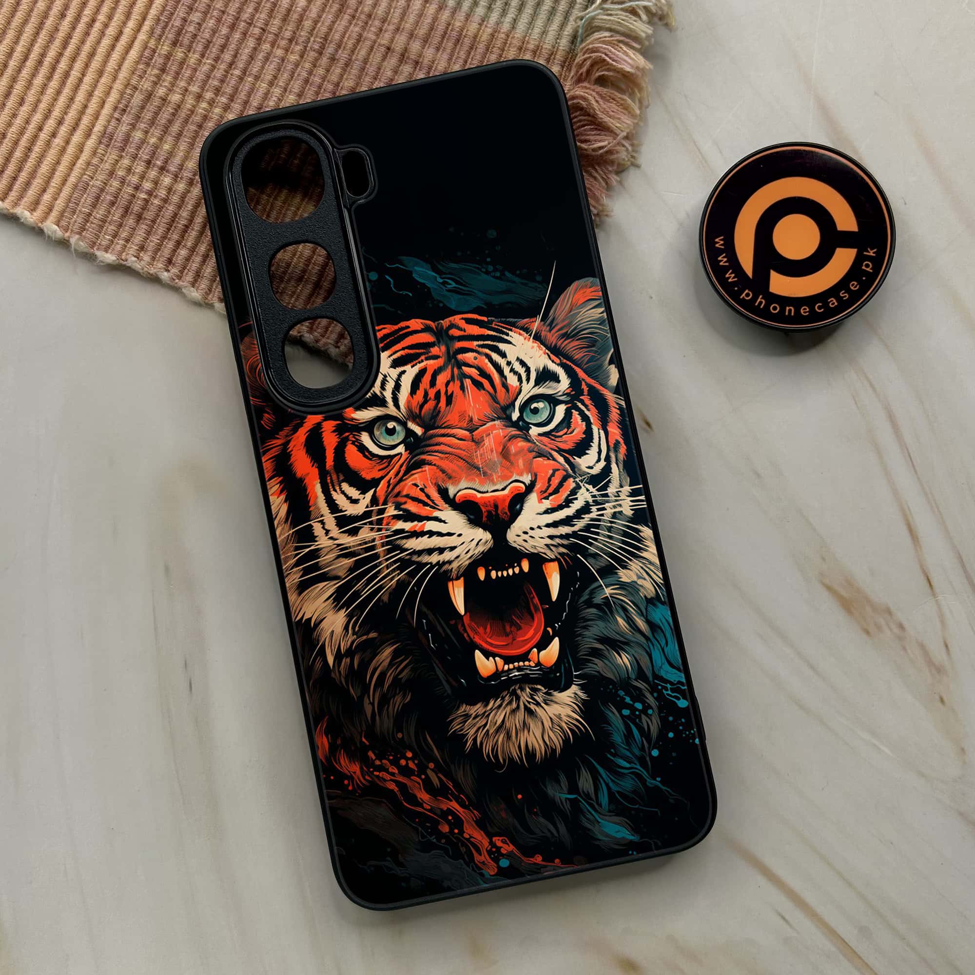 Vivo Y400 - Tiger 2.0 Series - Premium Metal Printed soft Bumper shock Proof Case
