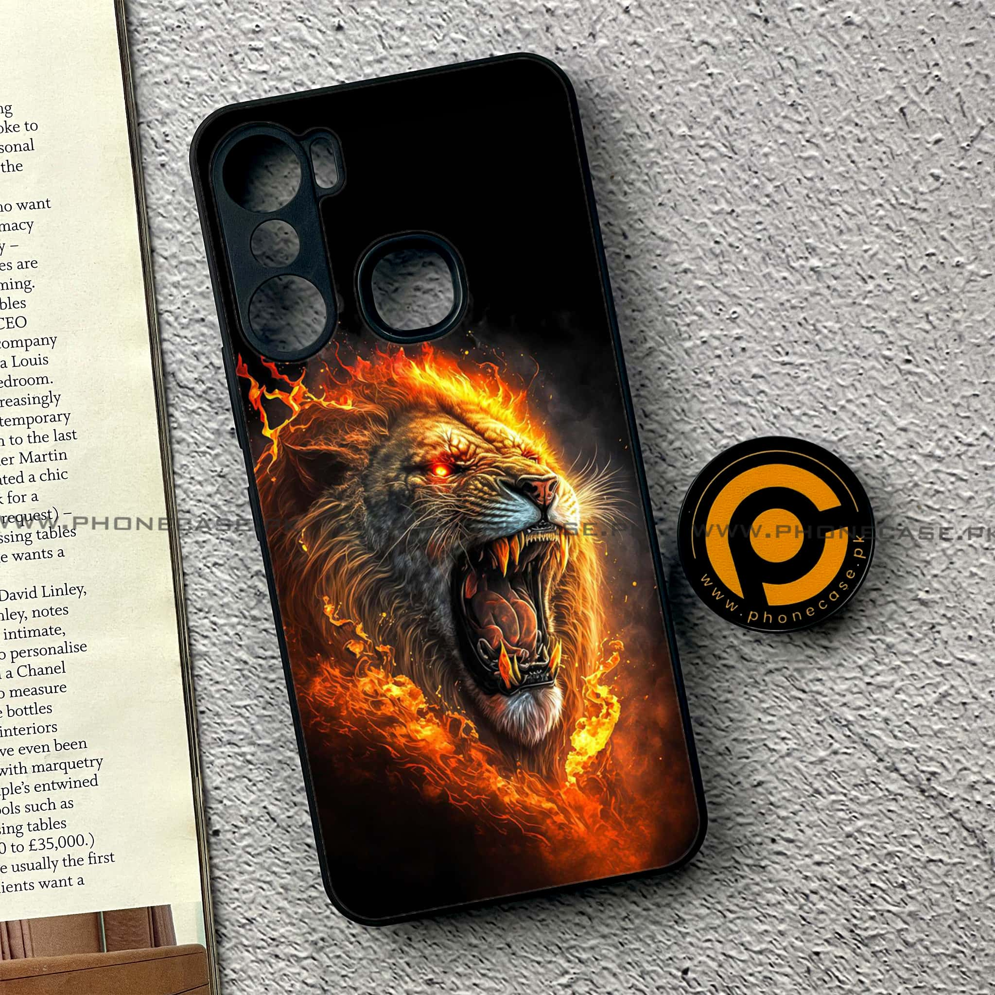 Infinix Hot 12 Pro - Tiger 2.0 Series - Premium Printed Glass soft Bumper shock Proof Case