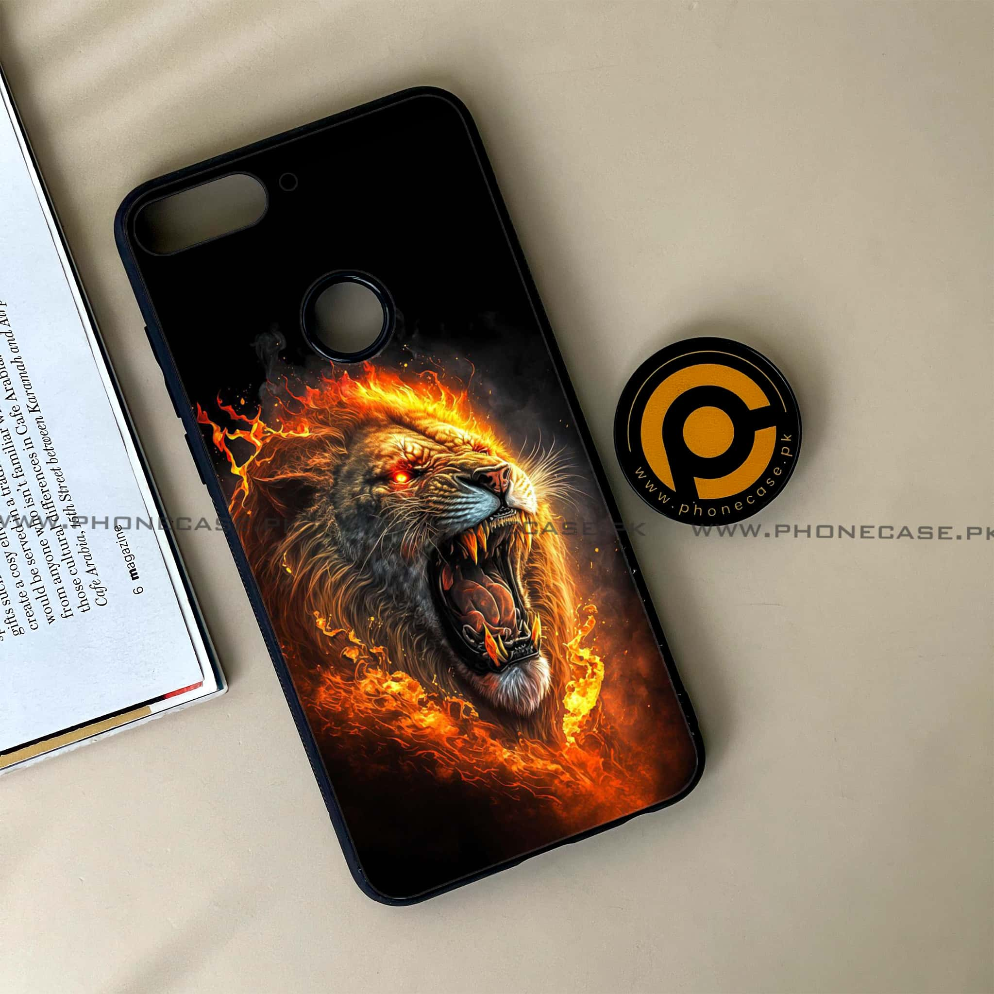 Huawei Y7 Prime (2018) - Tiger 2.0 Series - Premium Printed Glass soft Bumper shock Proof Case