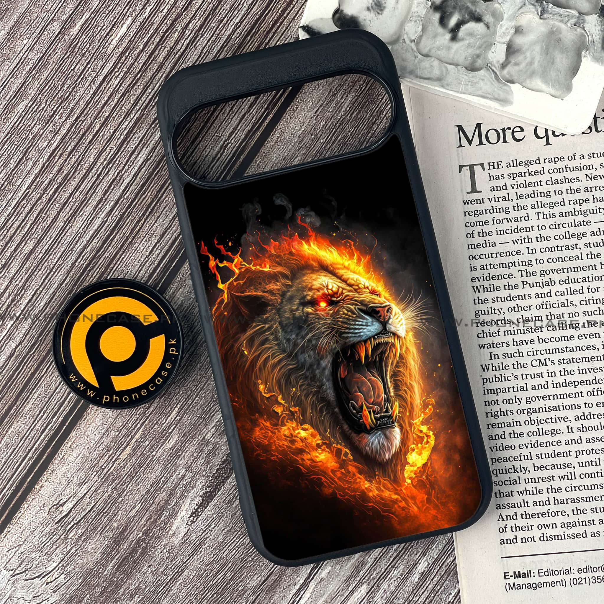 Google Pixel 9 - Tiger 2.0 Series - Premium Printed Glass soft Bumper shock Proof Case