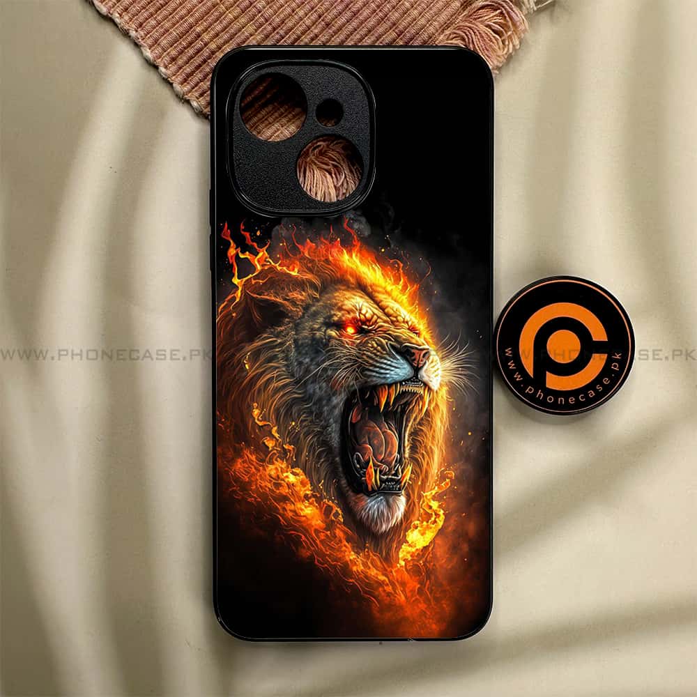 Tecno Spark 40C - Tiger 2.0 Series - Premium Metal Printed soft Bumper shock Proof Case