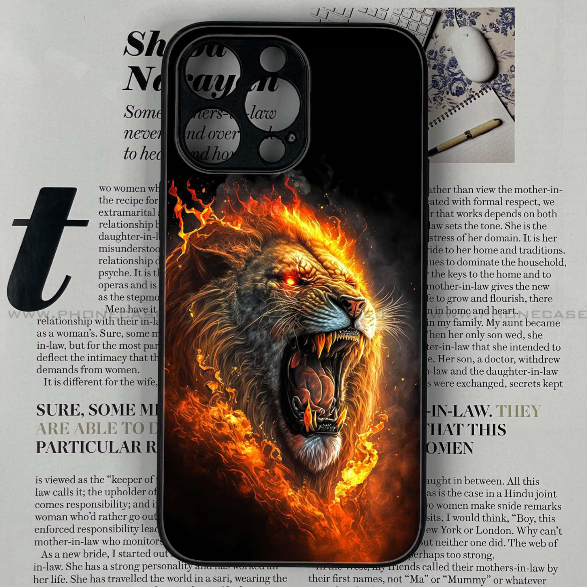 iPhone 12 Pro Max - Tiger Series 2.0 - Premium Printed Glass soft Bumper shock Proof Case