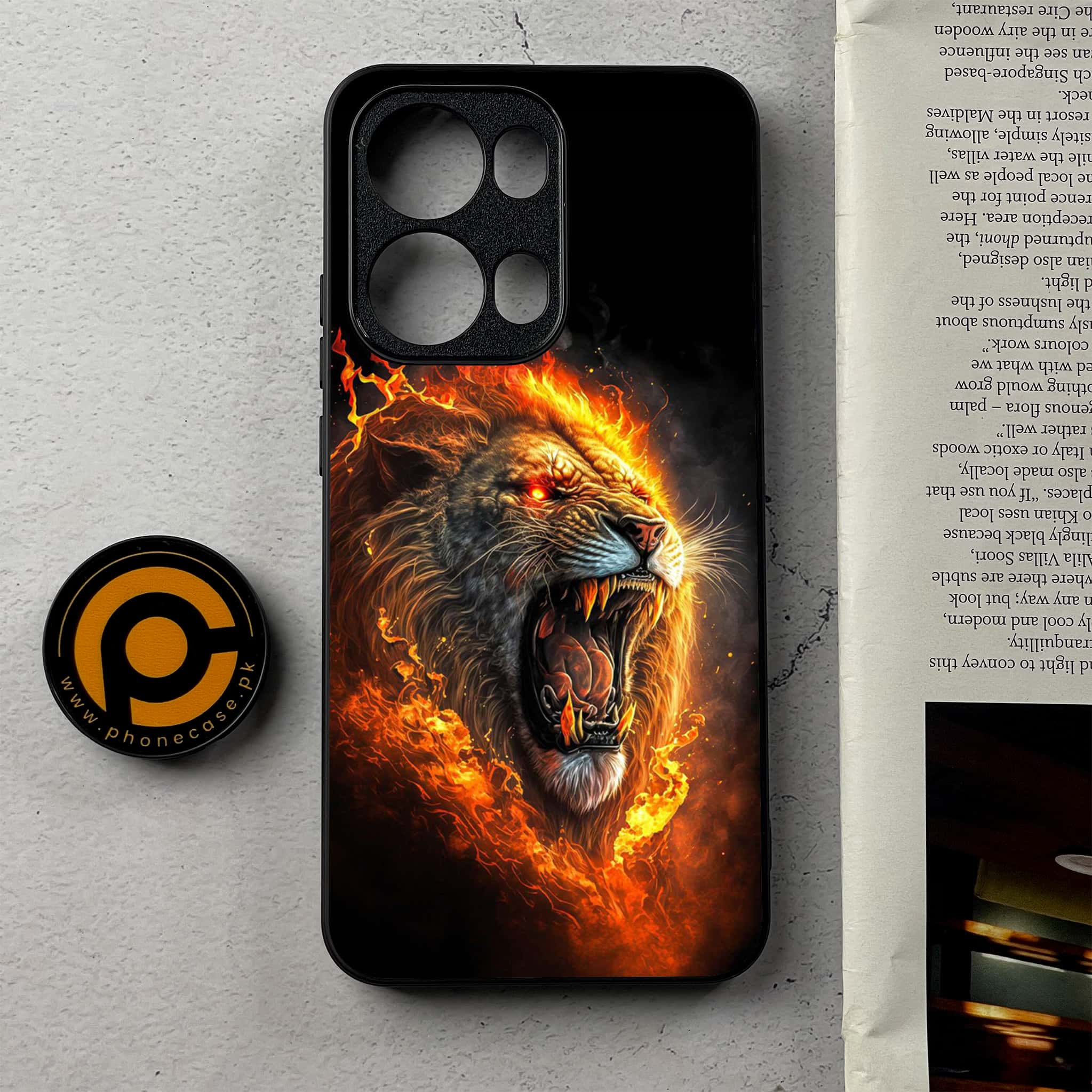 Oppo Reno 13 Pro - Tiger 2.0 Series - Premium Metal Printed Soft Bumper Shockproof Case