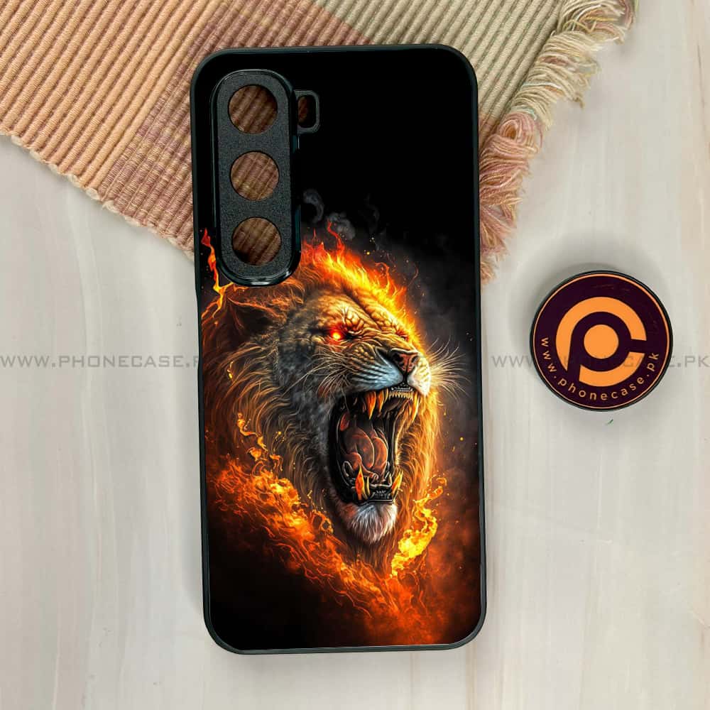 Infinix Hot 60i - Tiger 2.0 Series - Premium Metal Printed soft Bumper shock Proof Case