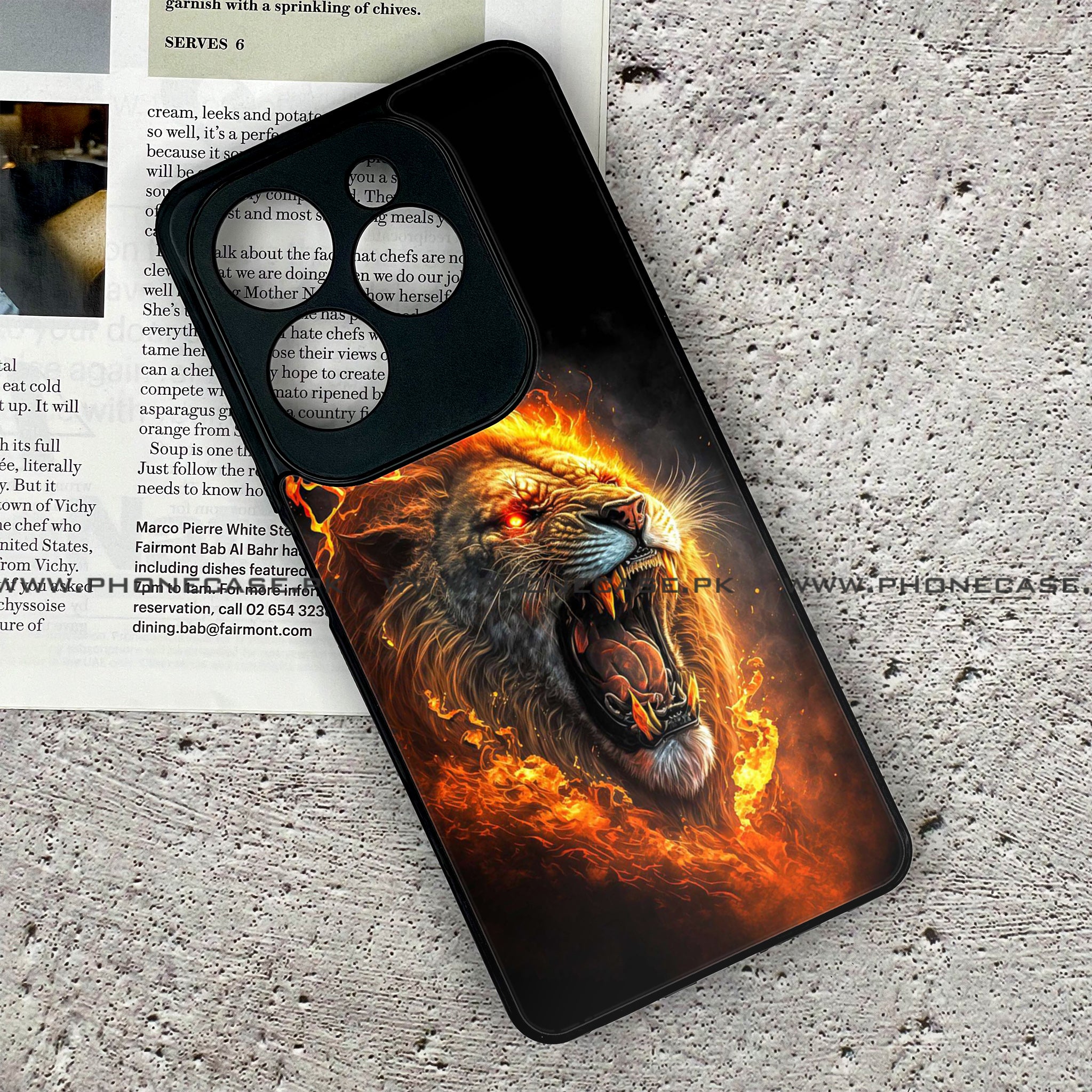 Infinix Hot 40 - Tiger 2.0 Series - Premium Printed Glass soft Bumper shock Proof Case