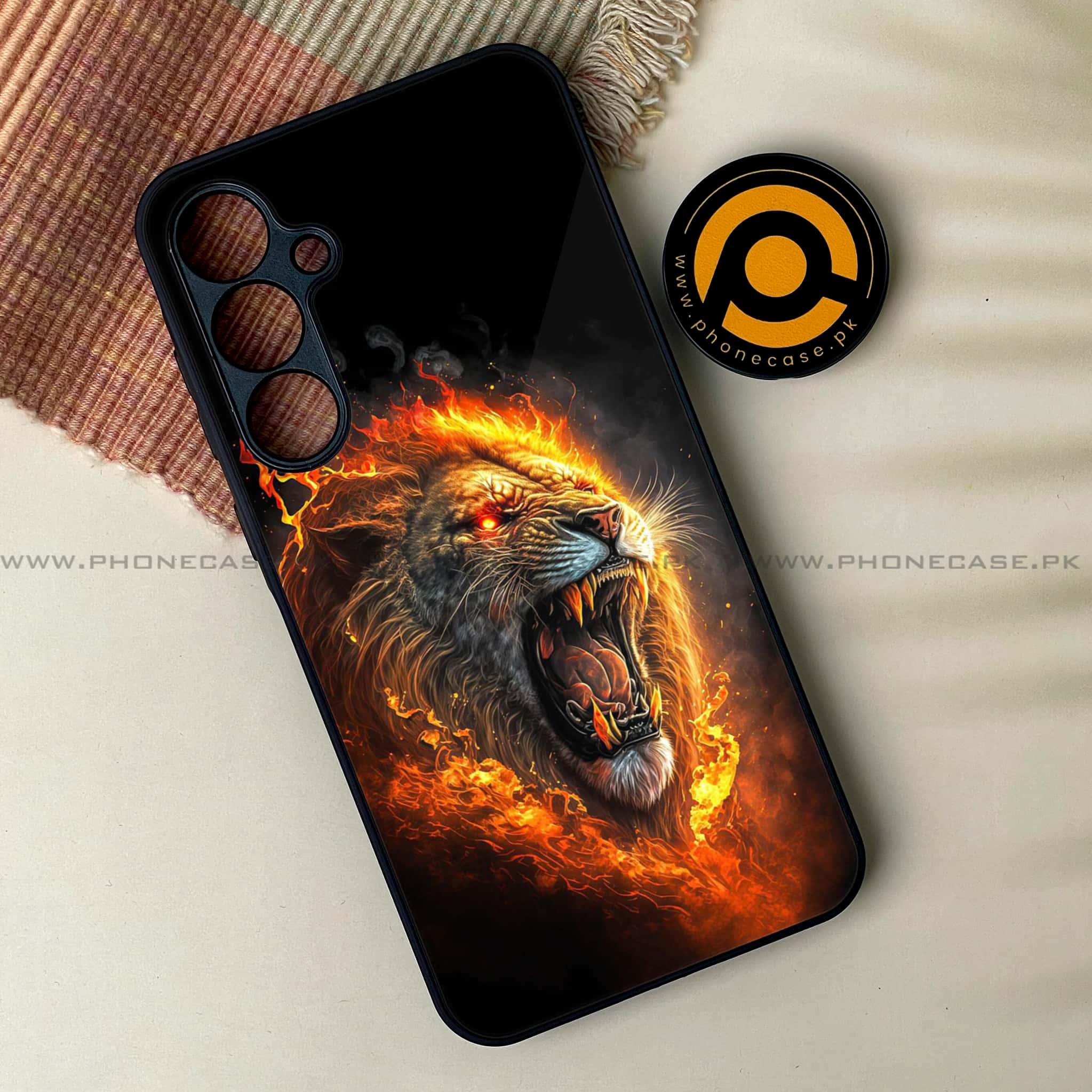 Samsung Galaxy A34 - Tiger 2.0 Series - Premium Printed Glass soft Bumper shock Proof Case