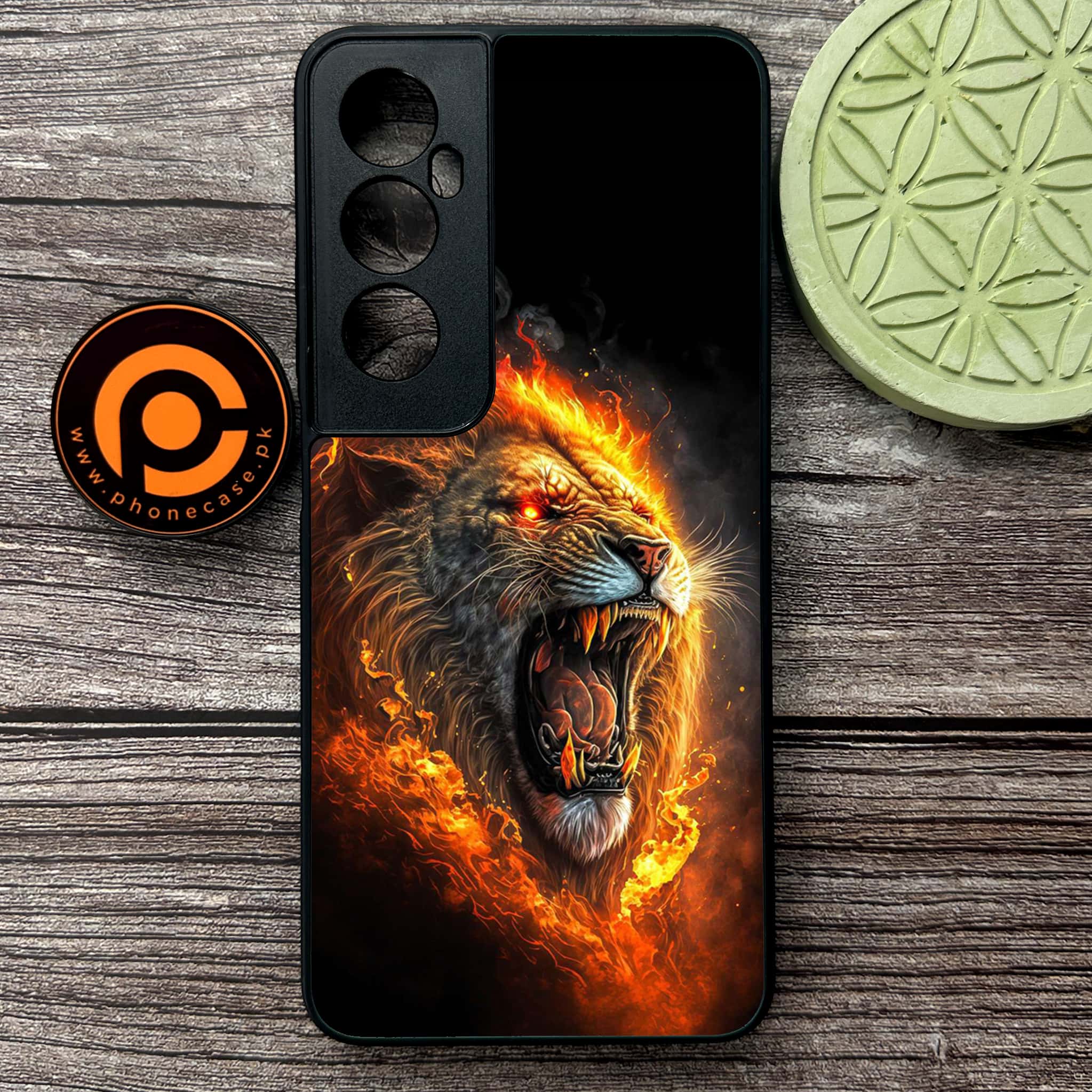 Realme C65  - Tiger 2.0 Series - Premium Metal Printed soft Bumper shock Proof Case