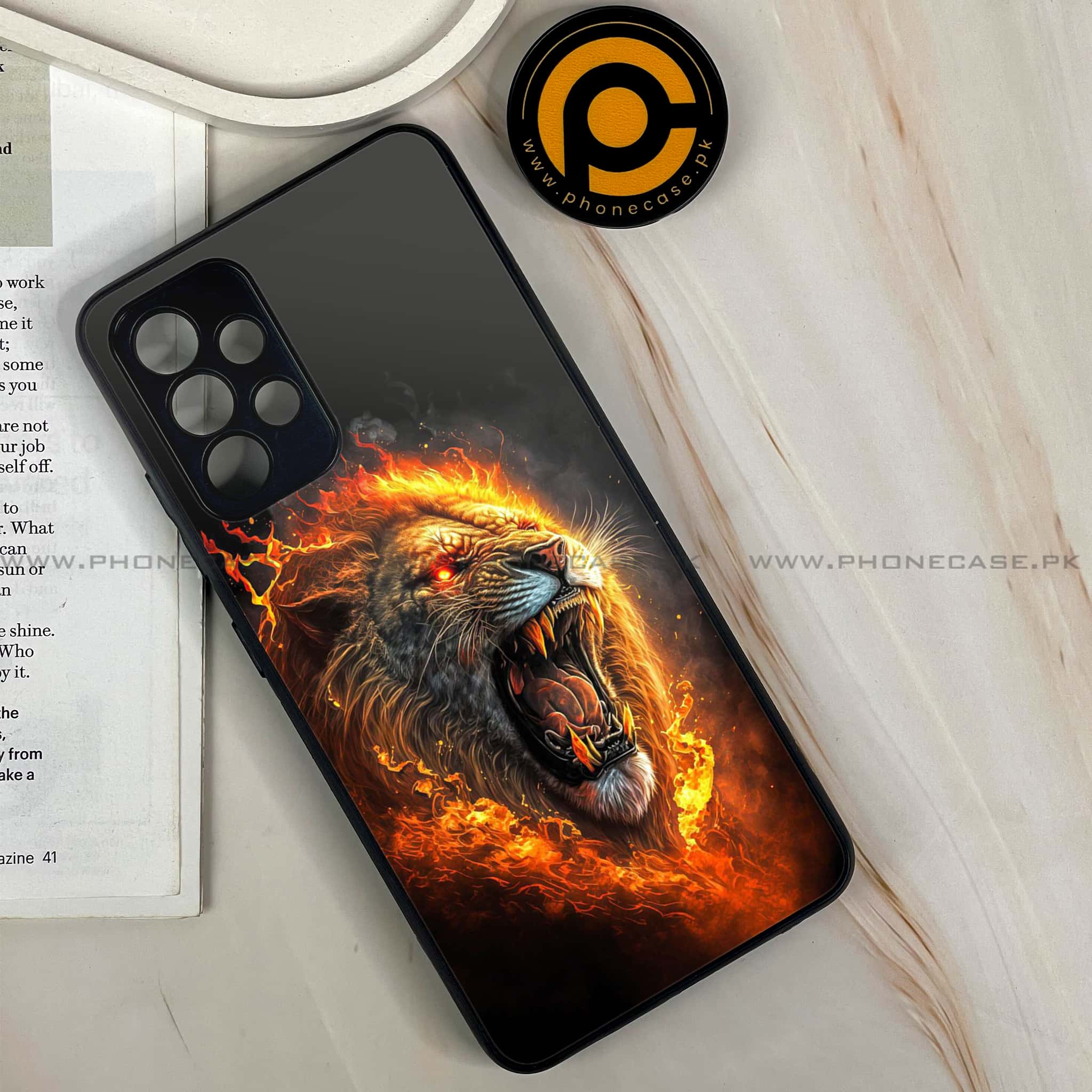 Samsung Galaxy A13 - Tiger 2.0 Series - Premium Printed Glass soft Bumper shock Proof Case