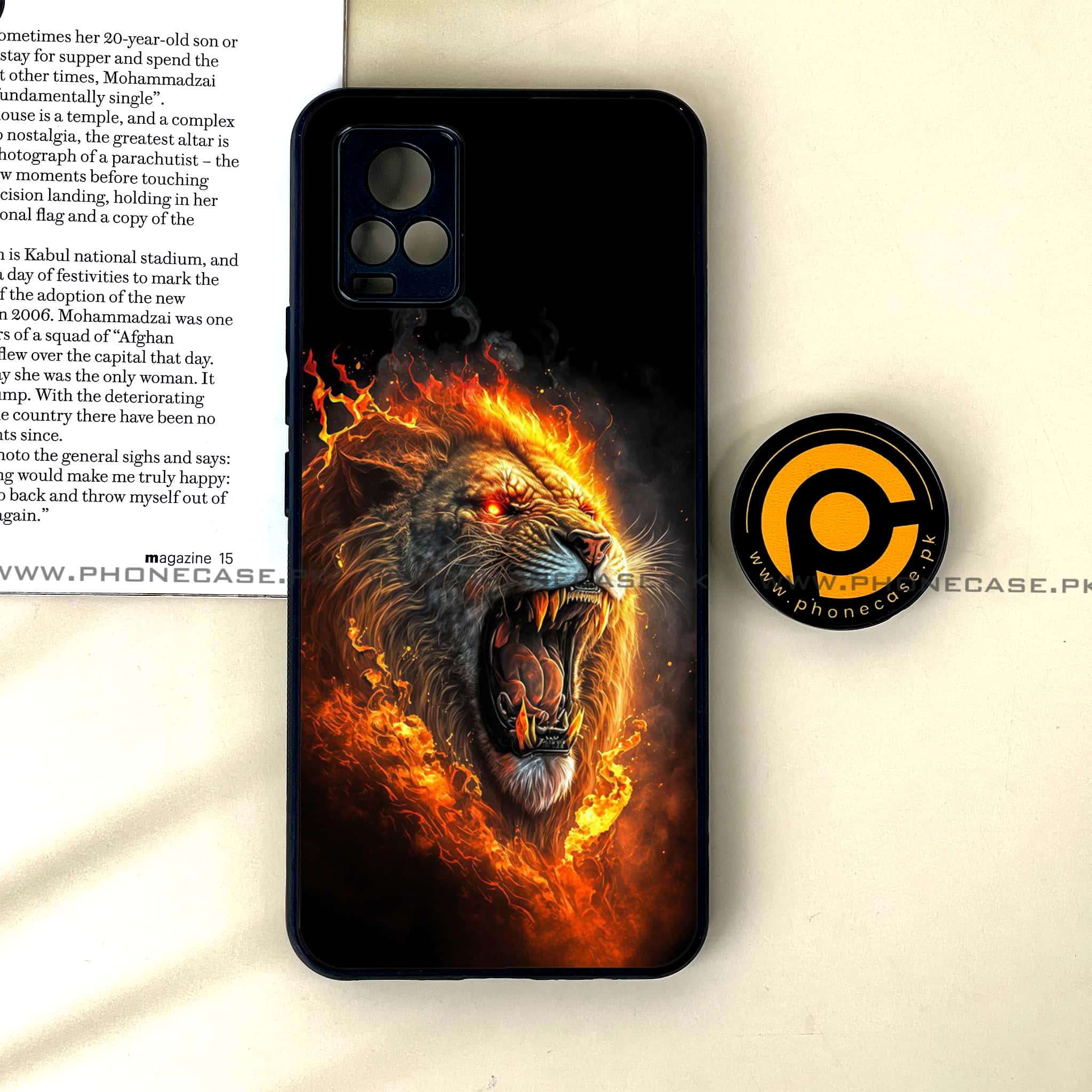 Vivo V20 - Tiger 2.0 Series - Premium Printed Glass soft Bumper shock Proof Case