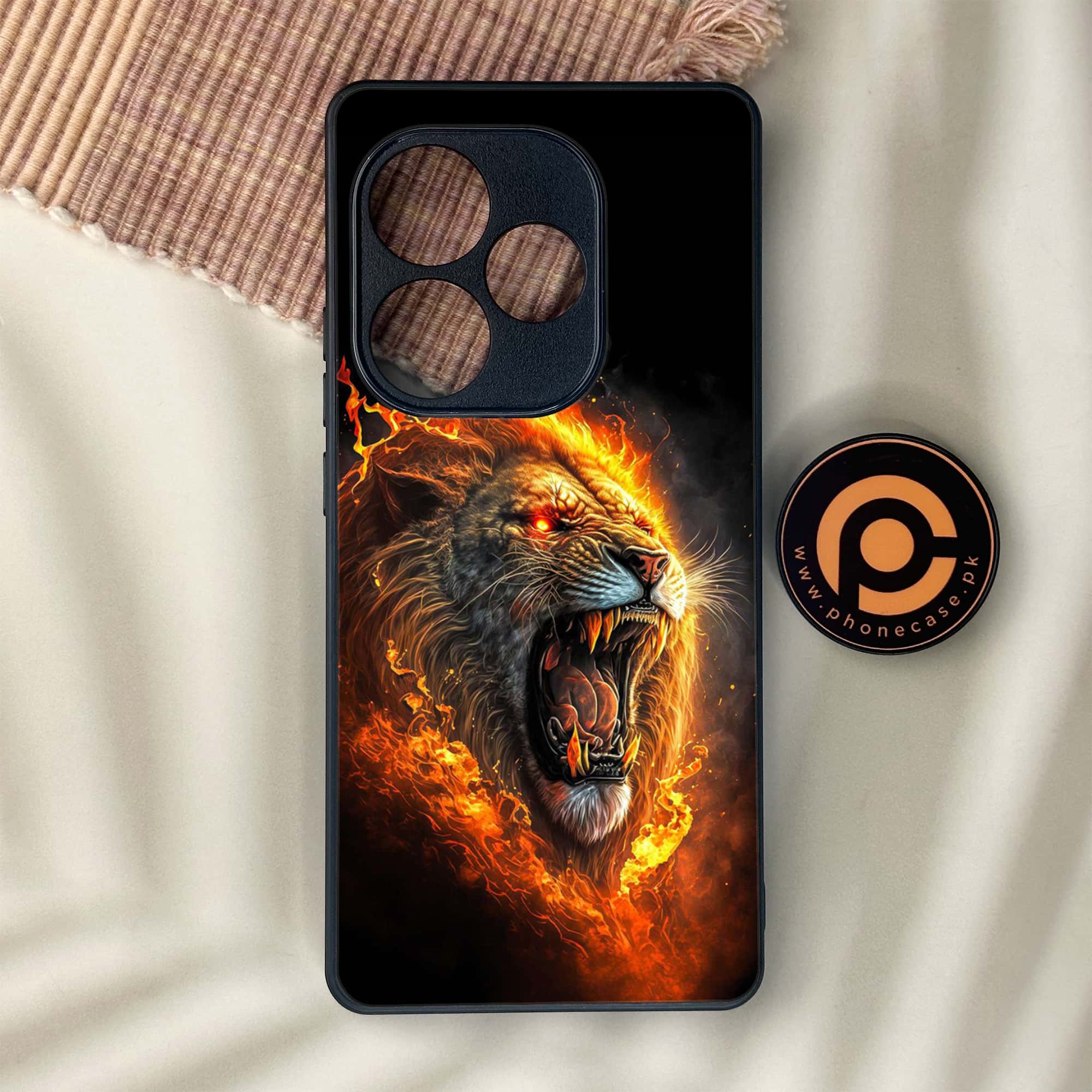 Realme GT 6 - Tiger 2.0 Series - Premium Metal Printed soft Bumper shock Proof Case