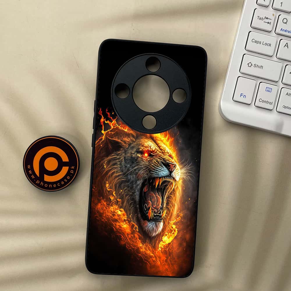 HONOR X9b 5G - Tiger 2.0 Series - Premium Metal  Printed soft Bumper shock Proof Case