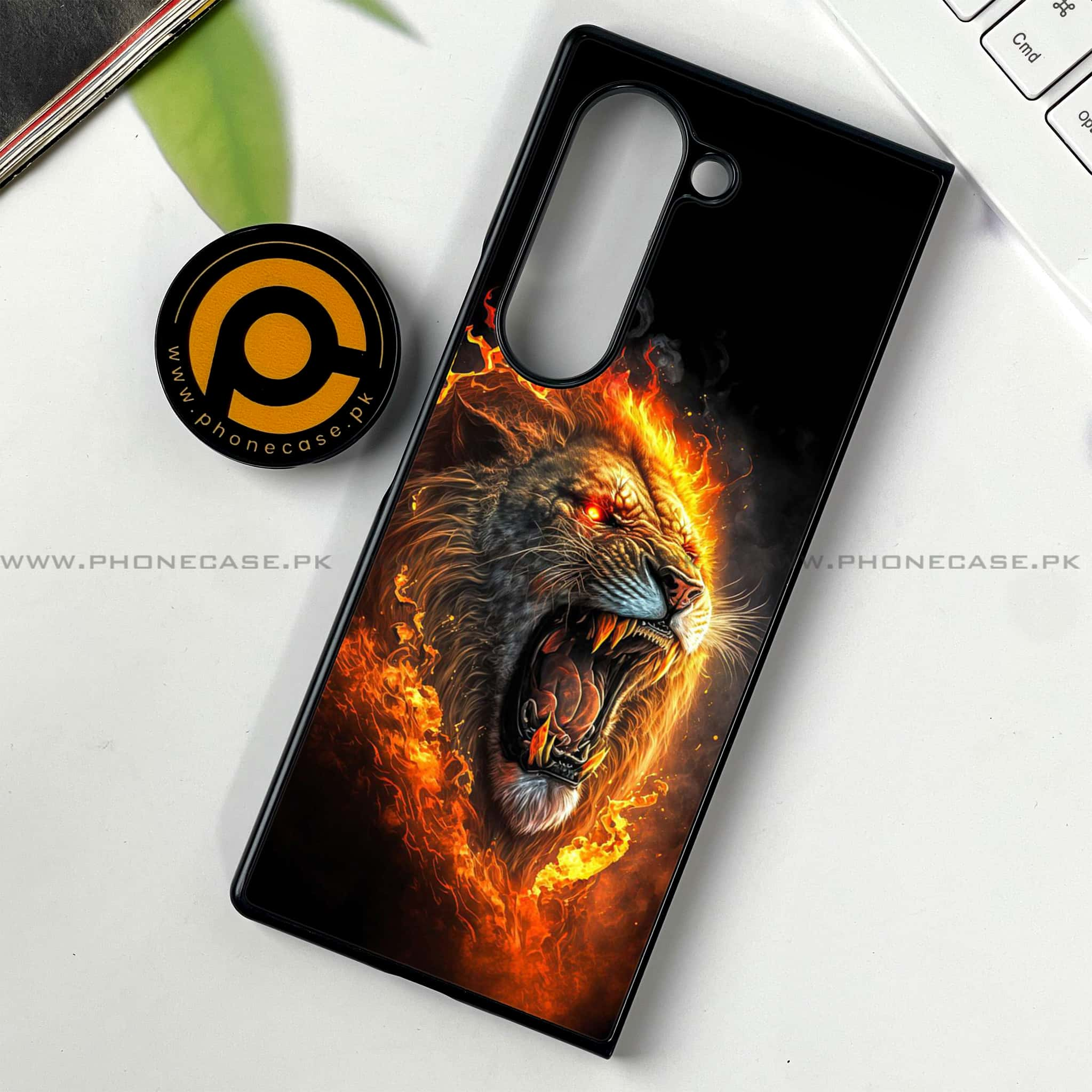 Samsung Galaxy Z Fold 6 - Tiger 2.0 Series - Premium Printed Metal soft Bumper shock Proof Case