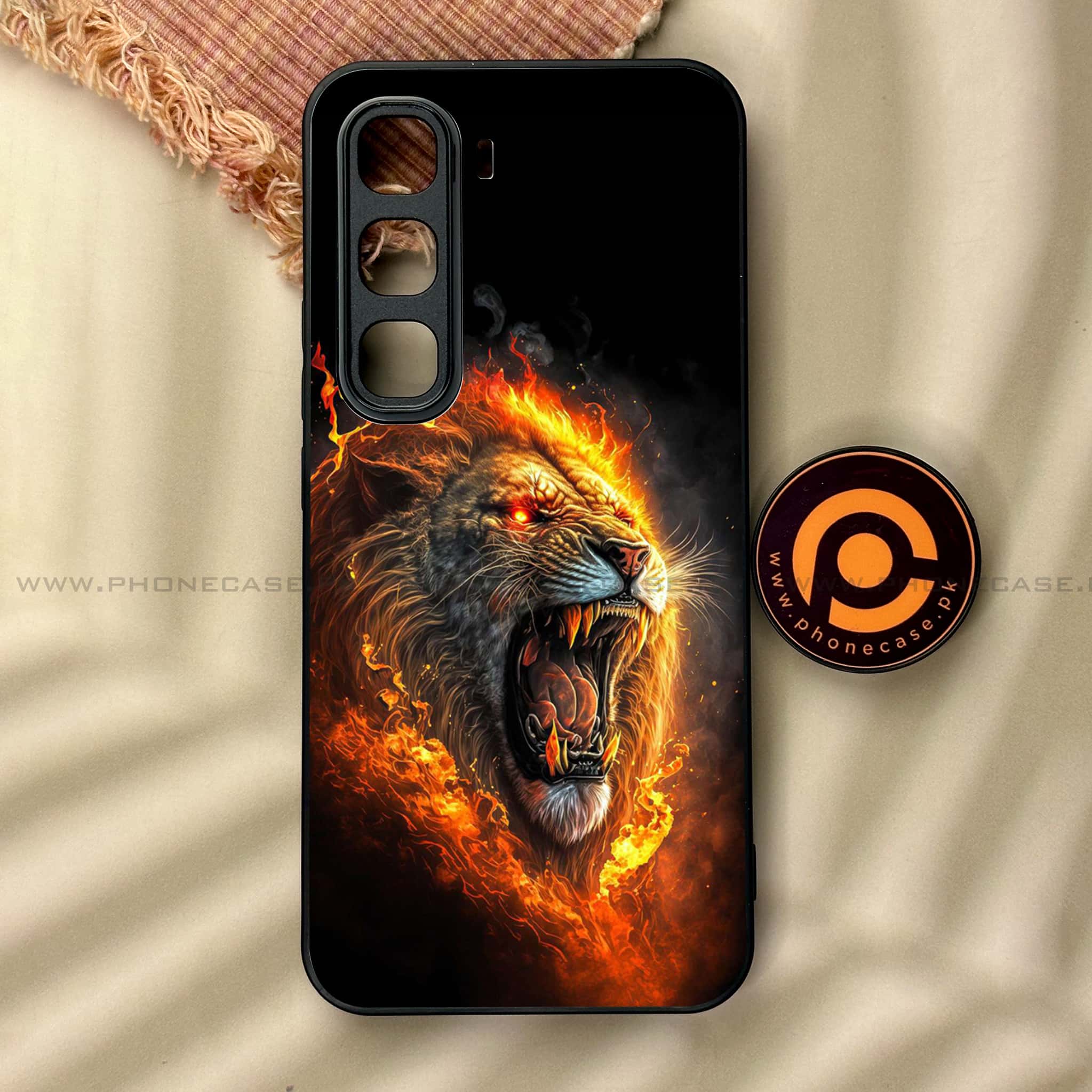 Infinix Hot 60 Pro - Tiger 2.0 Series - Premium Metal Printed soft Bumper shock Proof Case