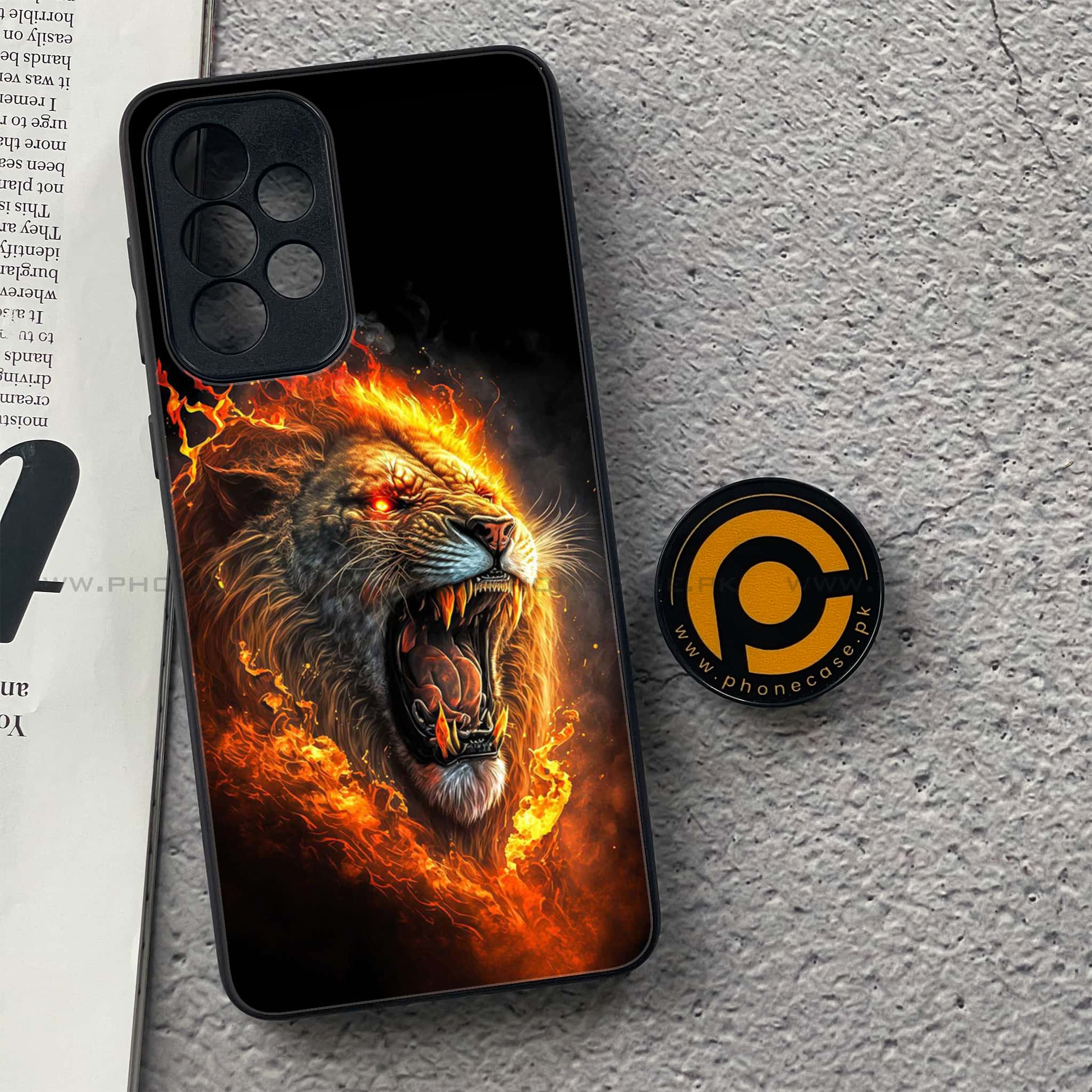 Samsung Galaxy A33- Tiger 2.0 Series - Premium Printed Glass soft Bumper shock Proof Case