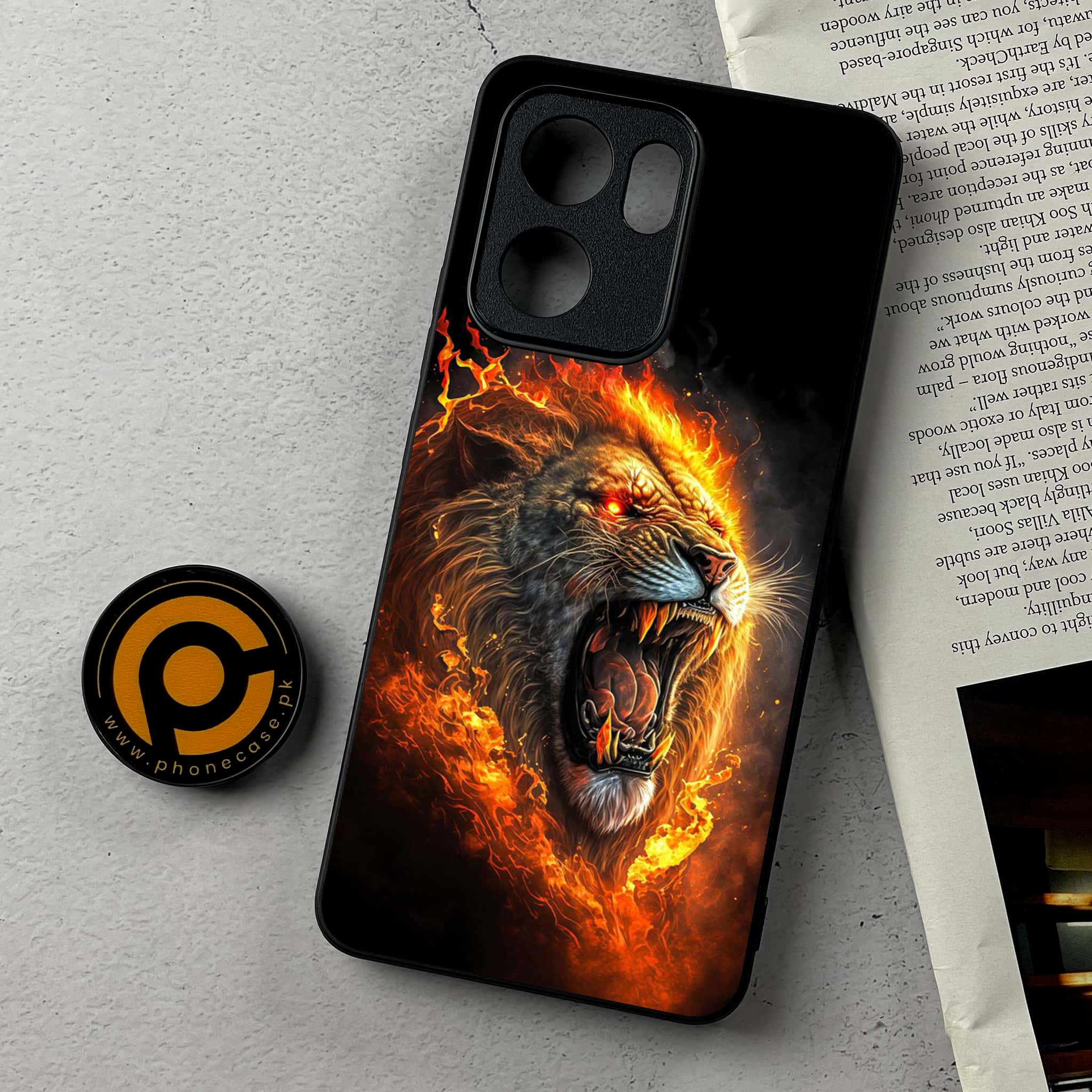 Oppo Reno 13F - Tiger 2.0 Series - Premium Metal Printed Soft Bumper Shockproof Case