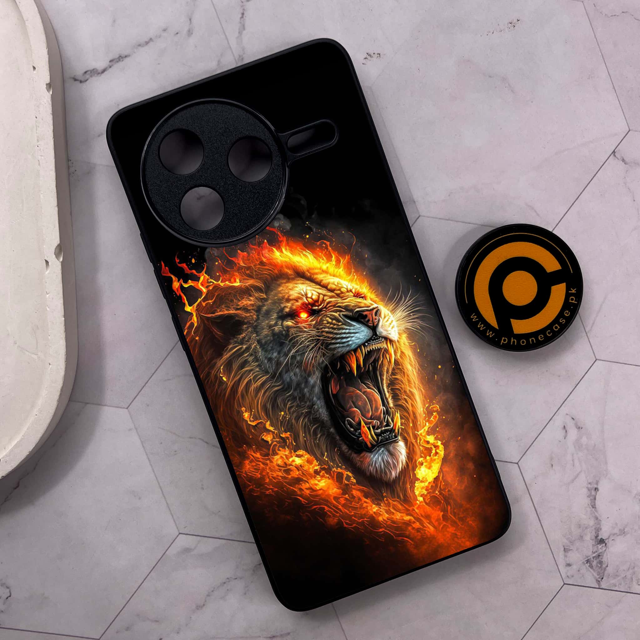 Xiaomi Poco F7 Pro 5G - Tiger 2.0 Series - Premium Metal Printed soft Bumper shock Proof Case