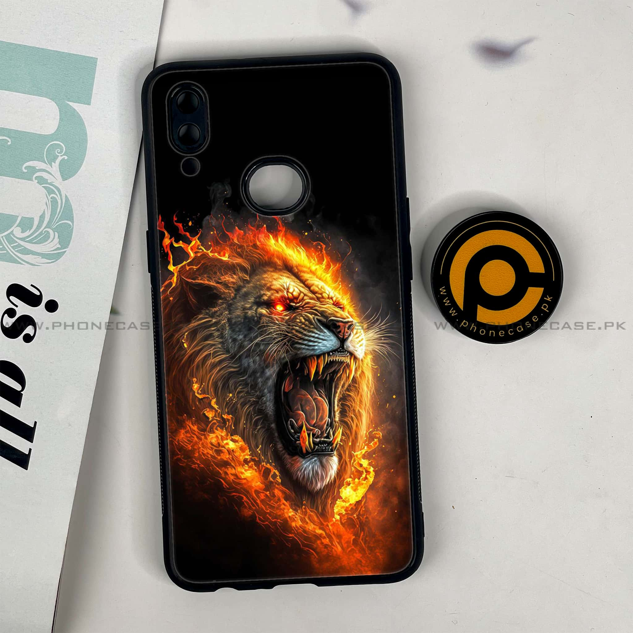 Galaxy A10s - Tiger 2.0 Series - Premium Printed Glass soft Bumper shock Proof Case