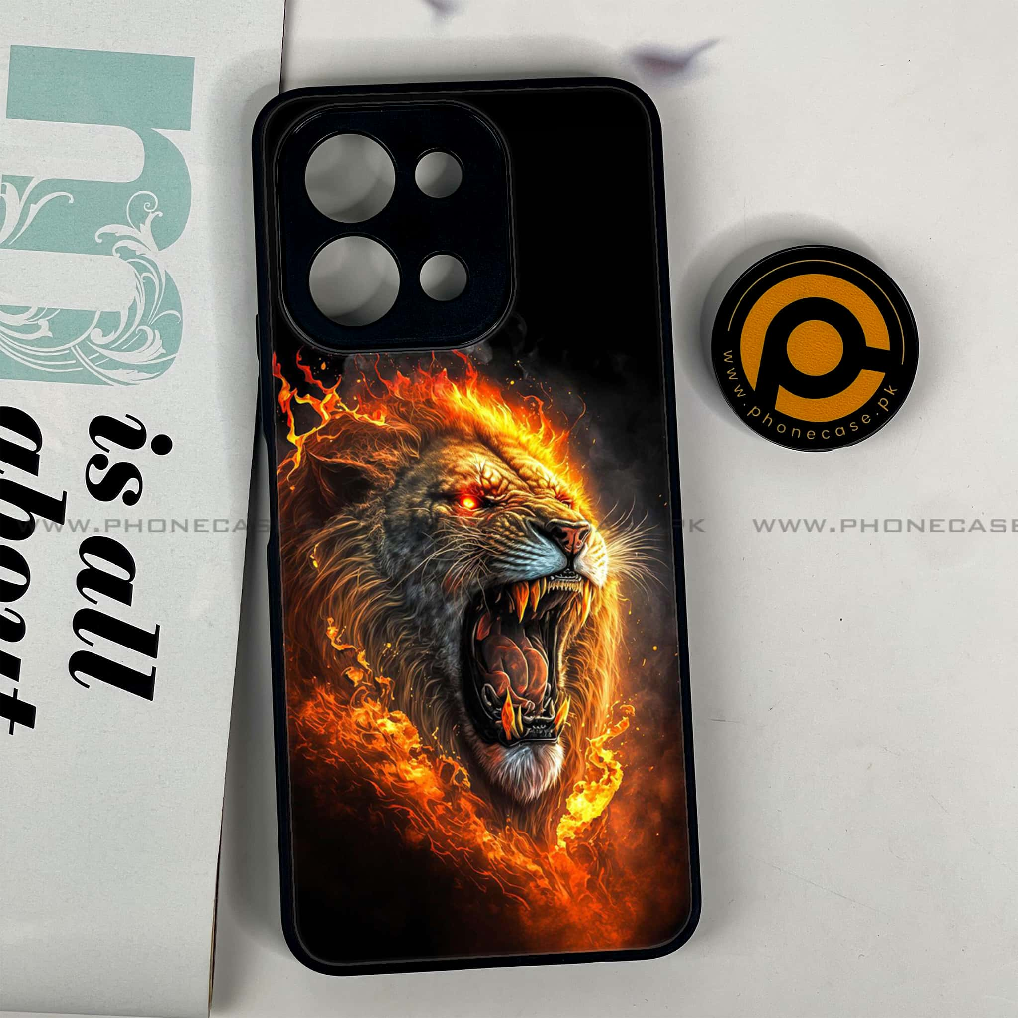 Vivo Y28 - Tiger 2.0 Series - Premium Printed Glass soft Bumper shock Proof Case