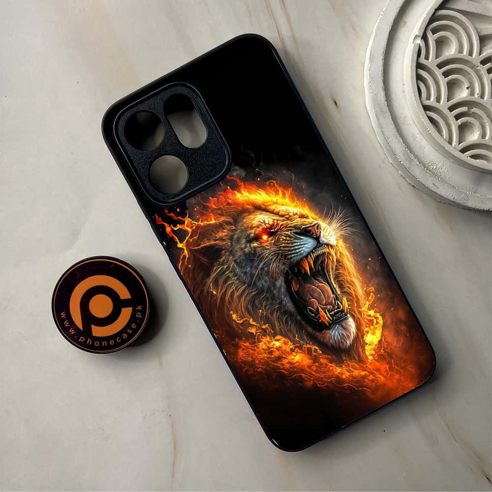 Oppo Reno 14F - Tiger 2.0 Series - Premium Metal Printed Soft Bumper Shockproof Case