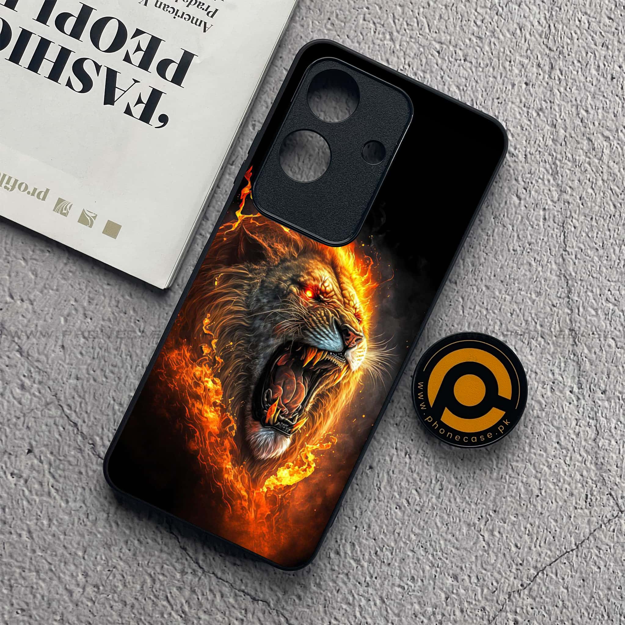 Realme Note 60x - Tiger 2.0 Series - Premium Metal  Printed soft Bumper shock Proof Case