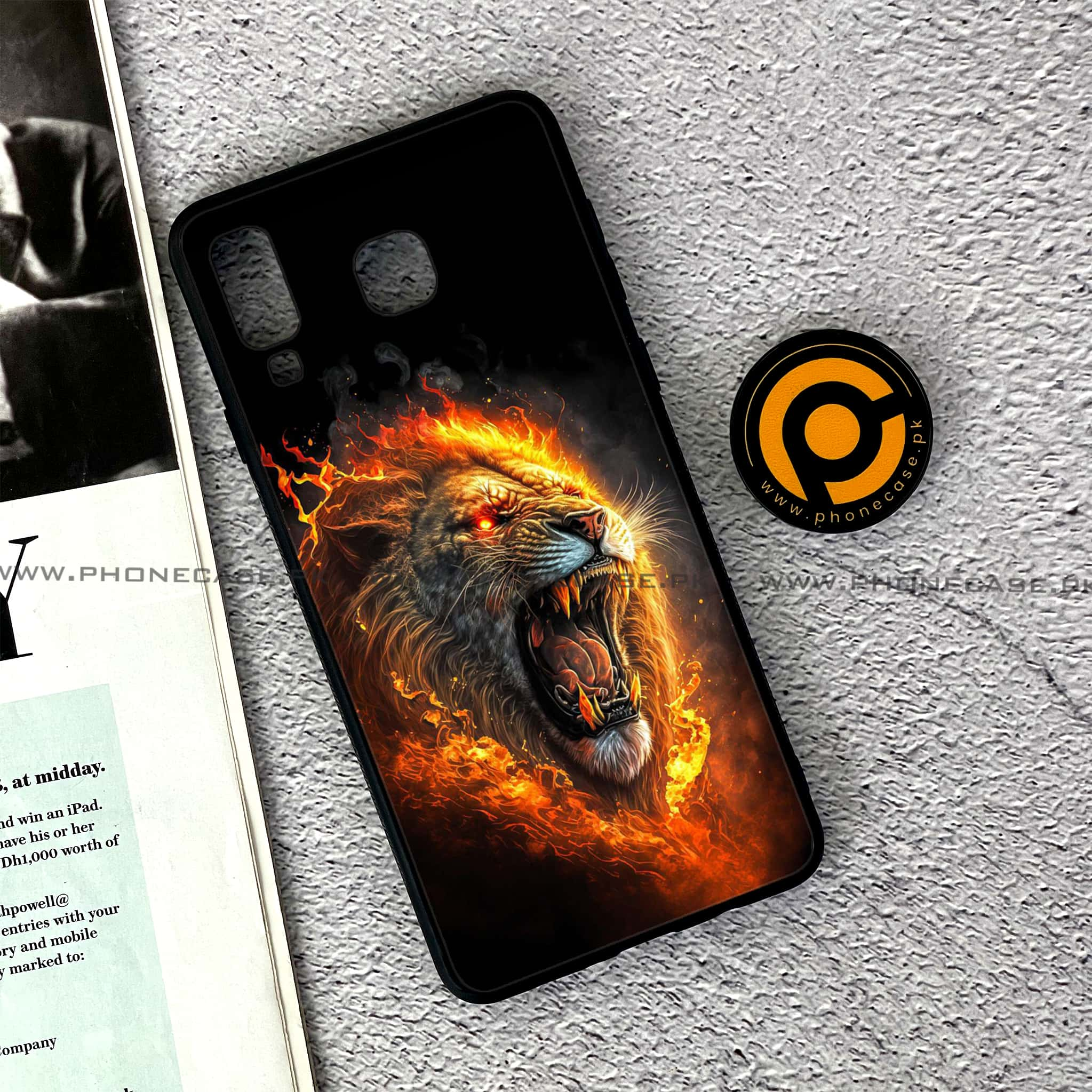 Samsung Galaxy A8 Star(A9 Star) - Tiger 2.0 Series - Premium Printed Glass soft Bumper shock Proof Case