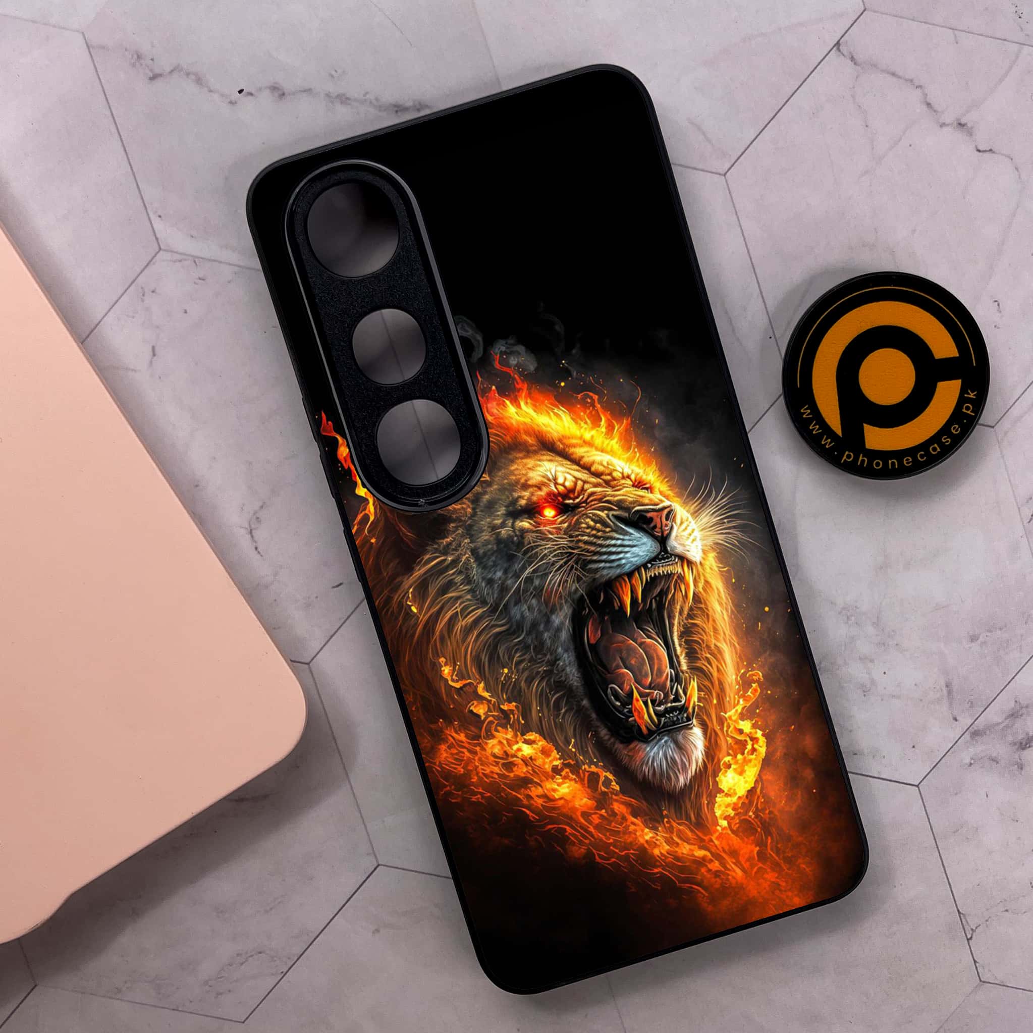 Vivo V50 Lite - Tiger 2.0 Series - Premium Metal Printed soft Bumper shock Proof Case