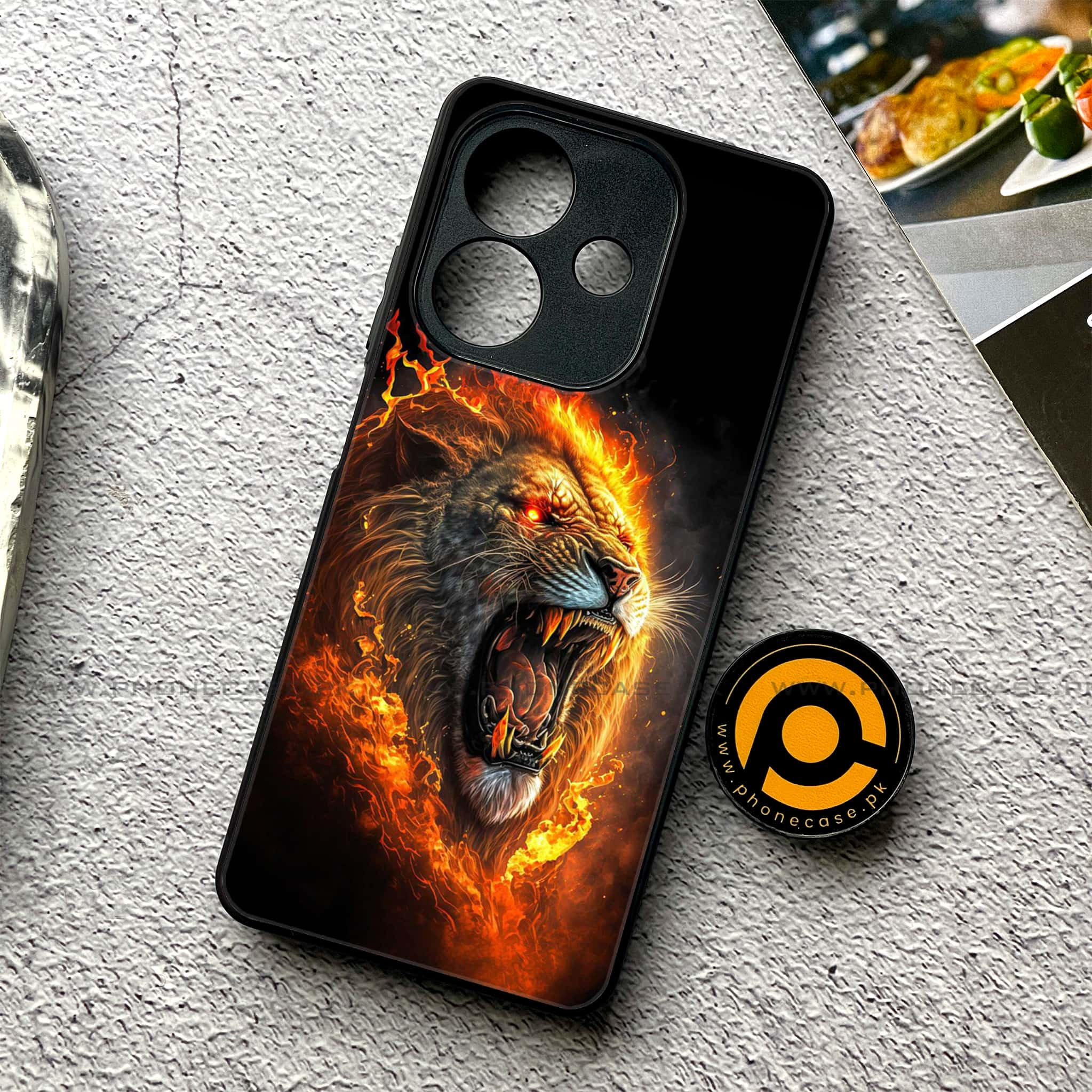 Oppo A3 2024 - Tiger 2.0 Series - Premium Printed Glass soft Bumper shock Proof Case