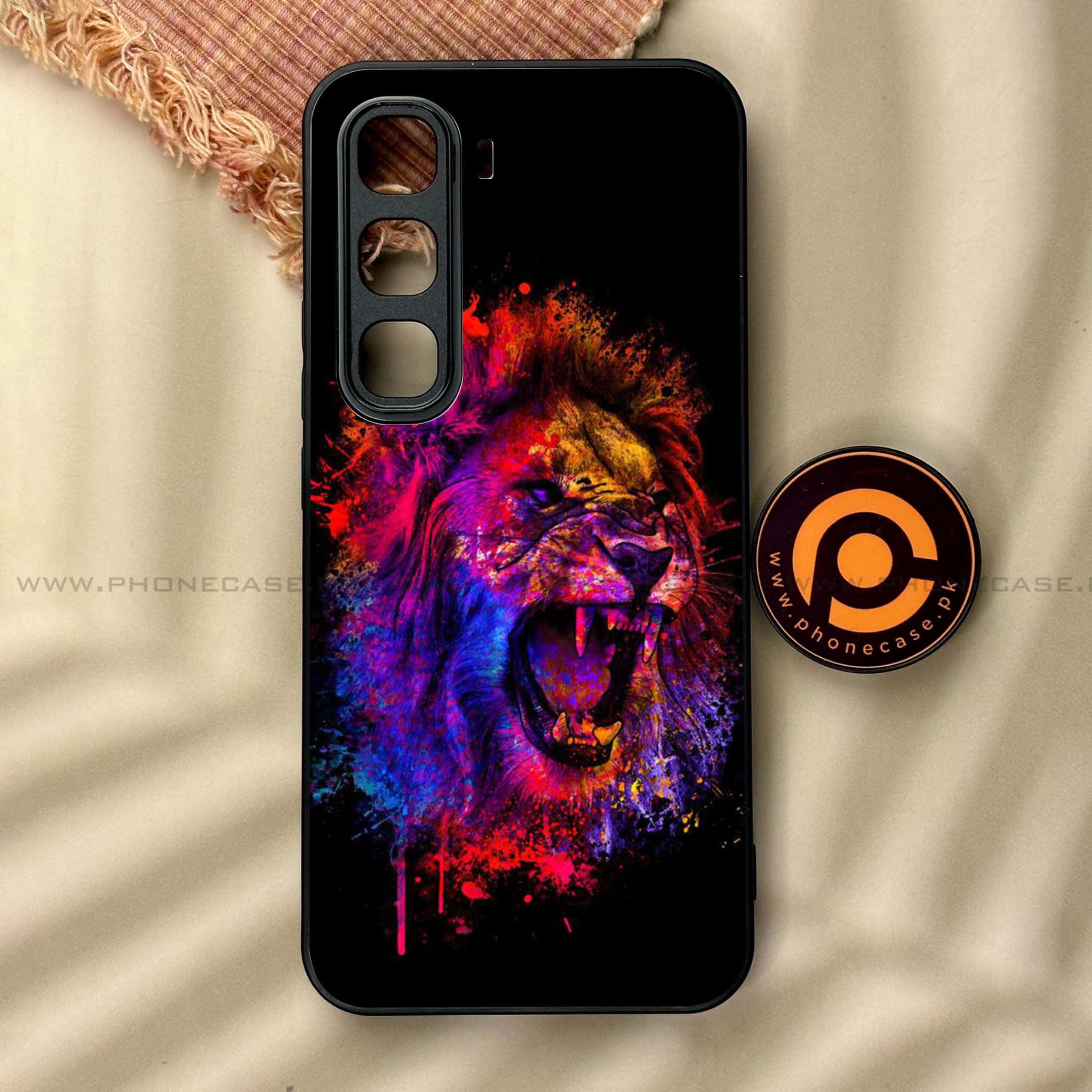Infinix Hot 60 Pro - Tiger 2.0 Series - Premium Metal Printed soft Bumper shock Proof Case