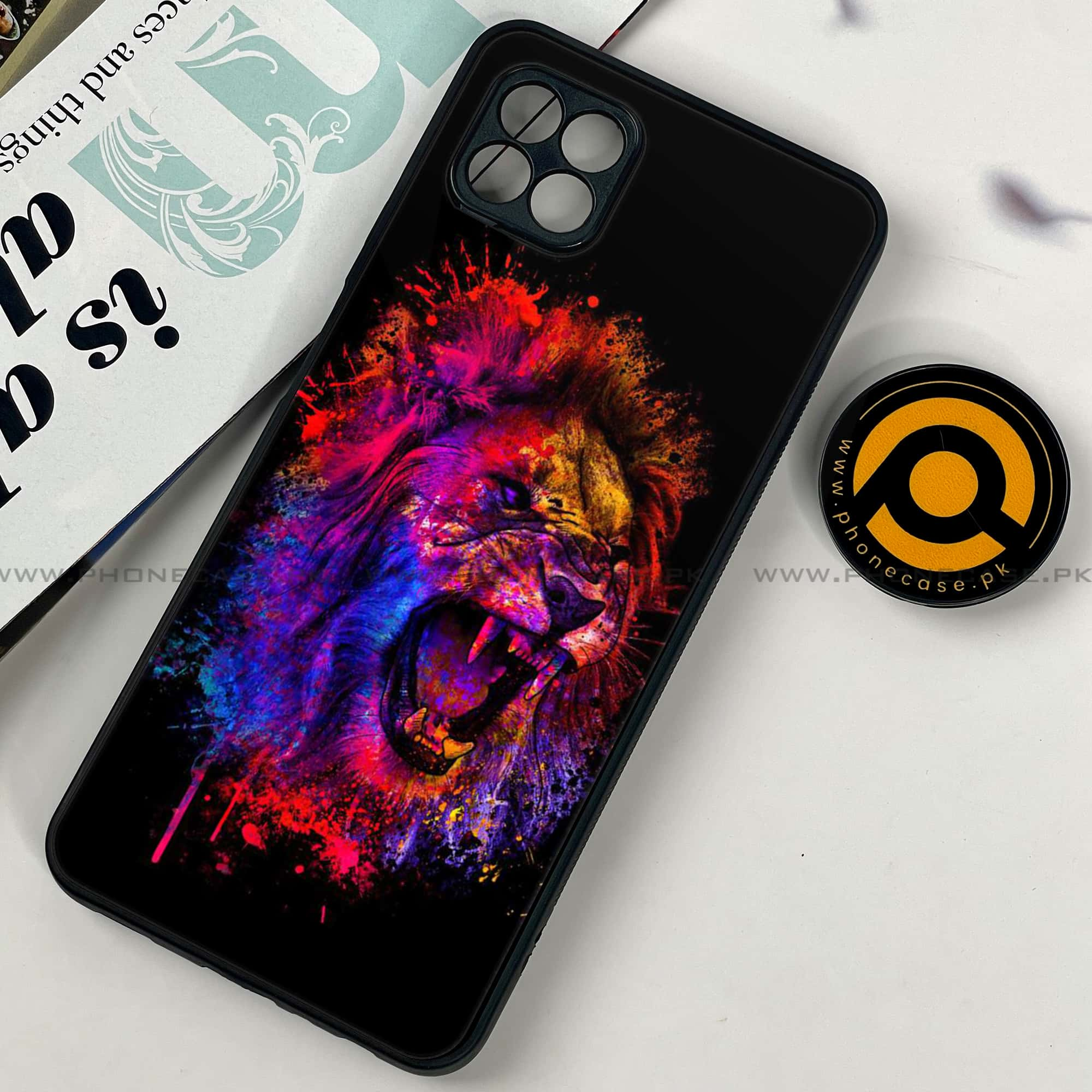 Samsung Galaxy A22 - Tiger 2.0 Series - Premium Printed Metal soft Bumper shock Proof Case