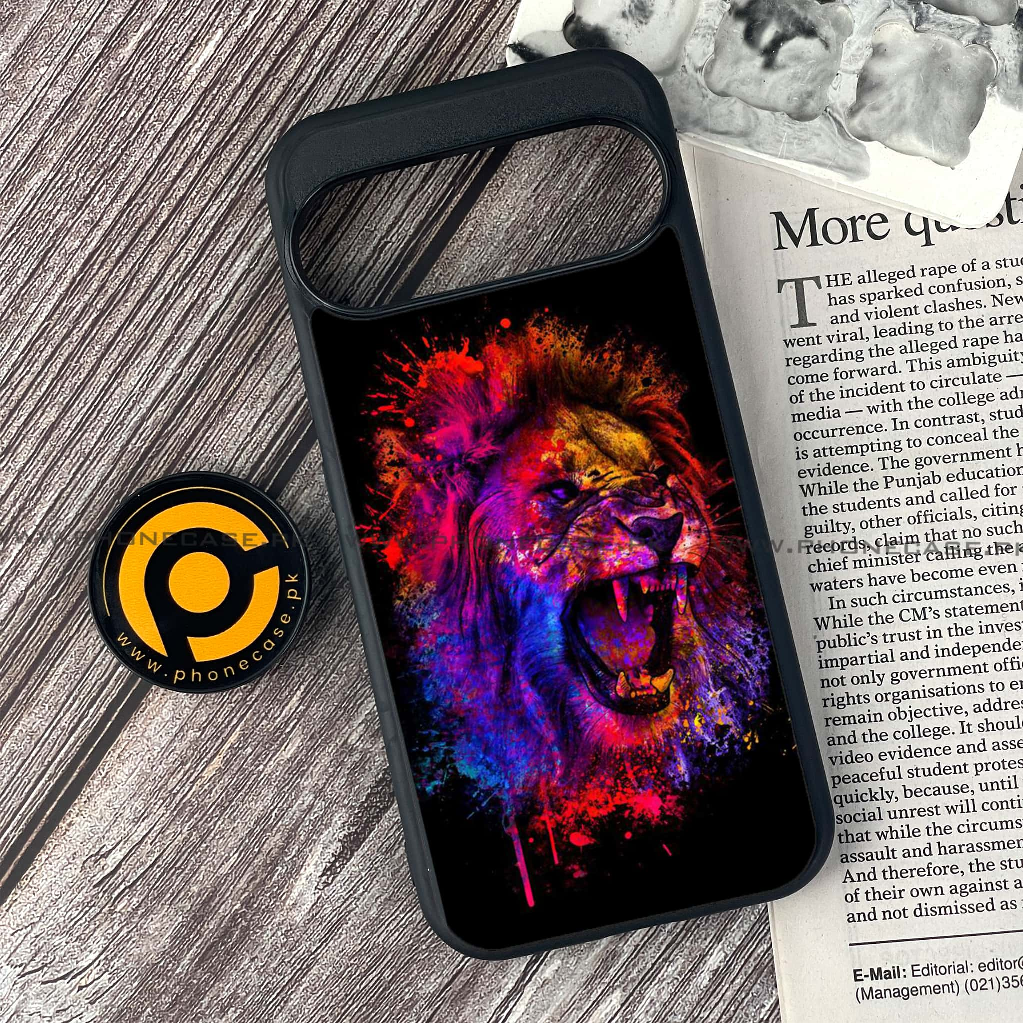 Google Pixel 9 - Tiger 2.0 Series - Premium Printed Glass soft Bumper shock Proof Case