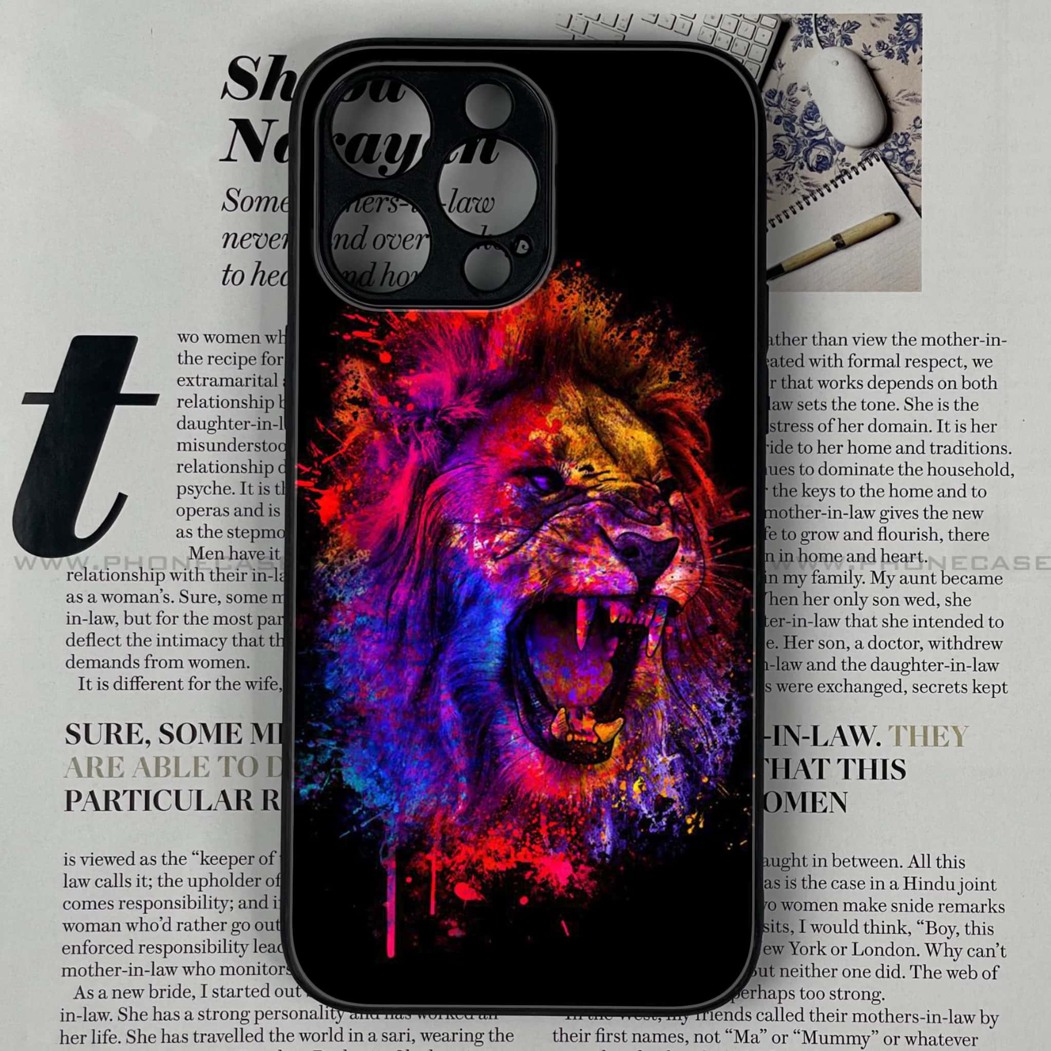 iPhone 13 Pro Max - Tiger Series 2.0 - Premium Metal Printed soft Bumper shock Proof Case