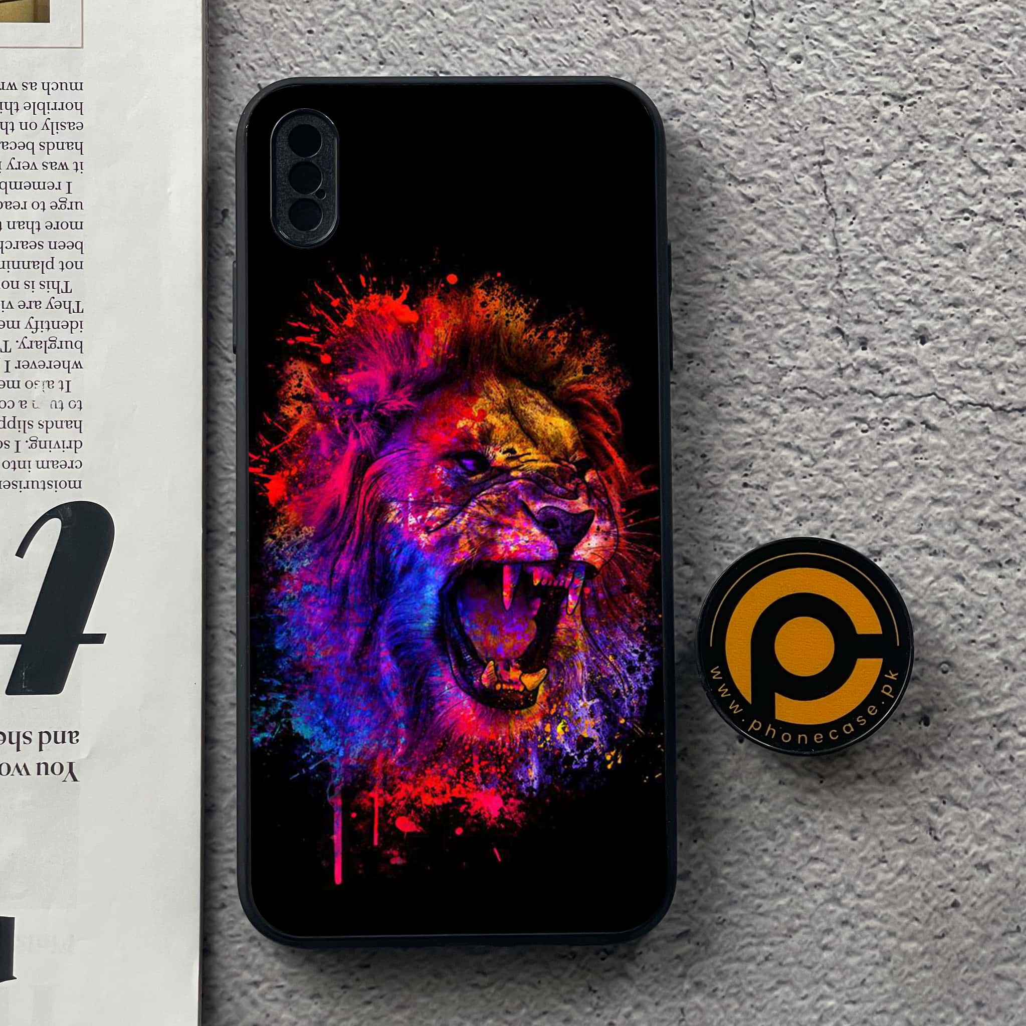iPhone XS Max - Tiger Series 2.0 - Premium Metal Printed soft Bumper shock Proof Case