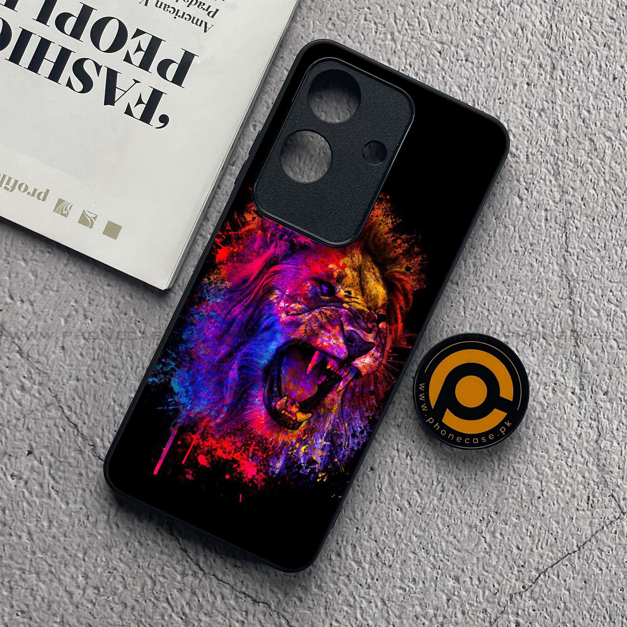 Realme Note 60x - Tiger 2.0 Series - Premium Metal  Printed soft Bumper shock Proof Case