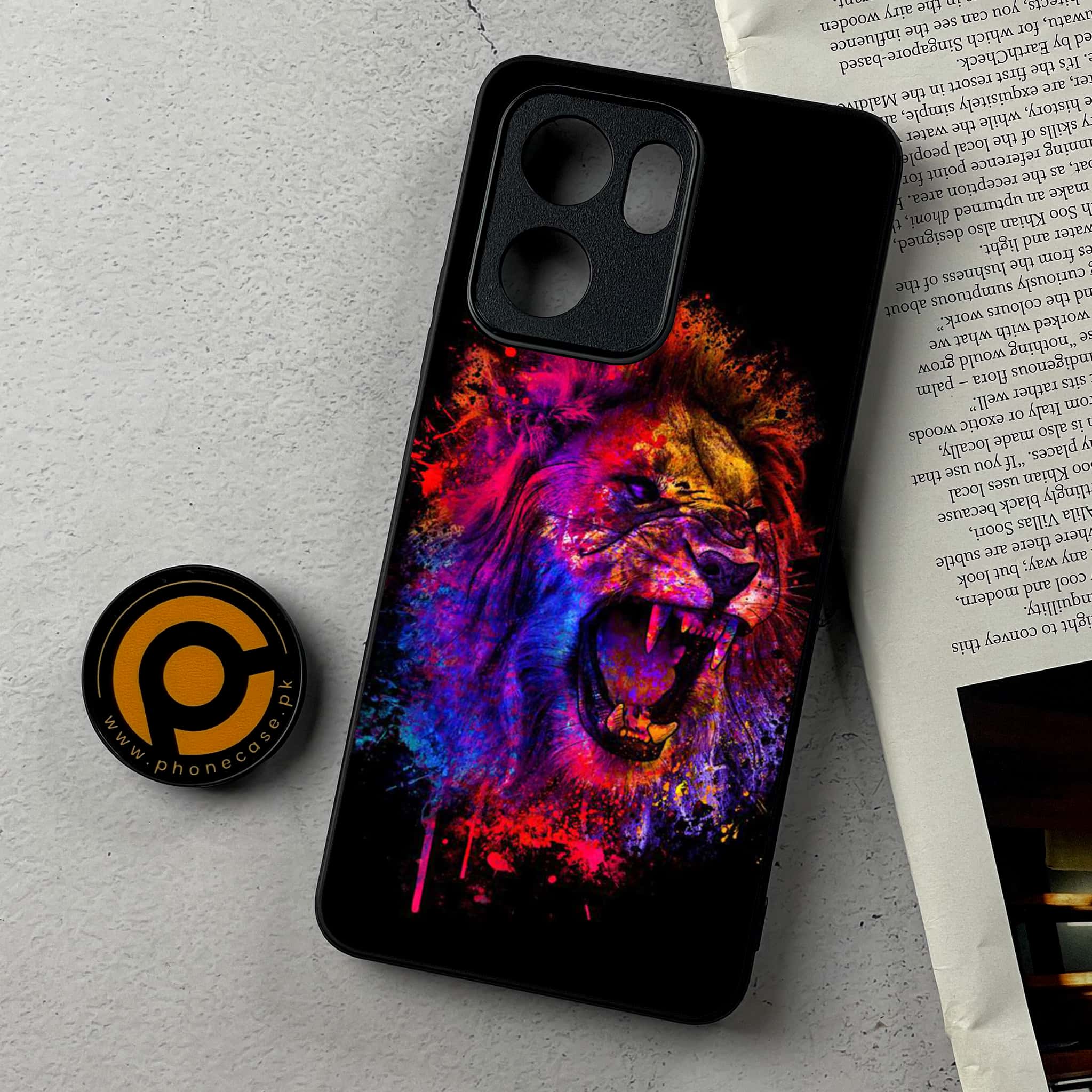 Oppo Reno 13F - Tiger 2.0 Series - Premium Metal Printed Soft Bumper Shockproof Case