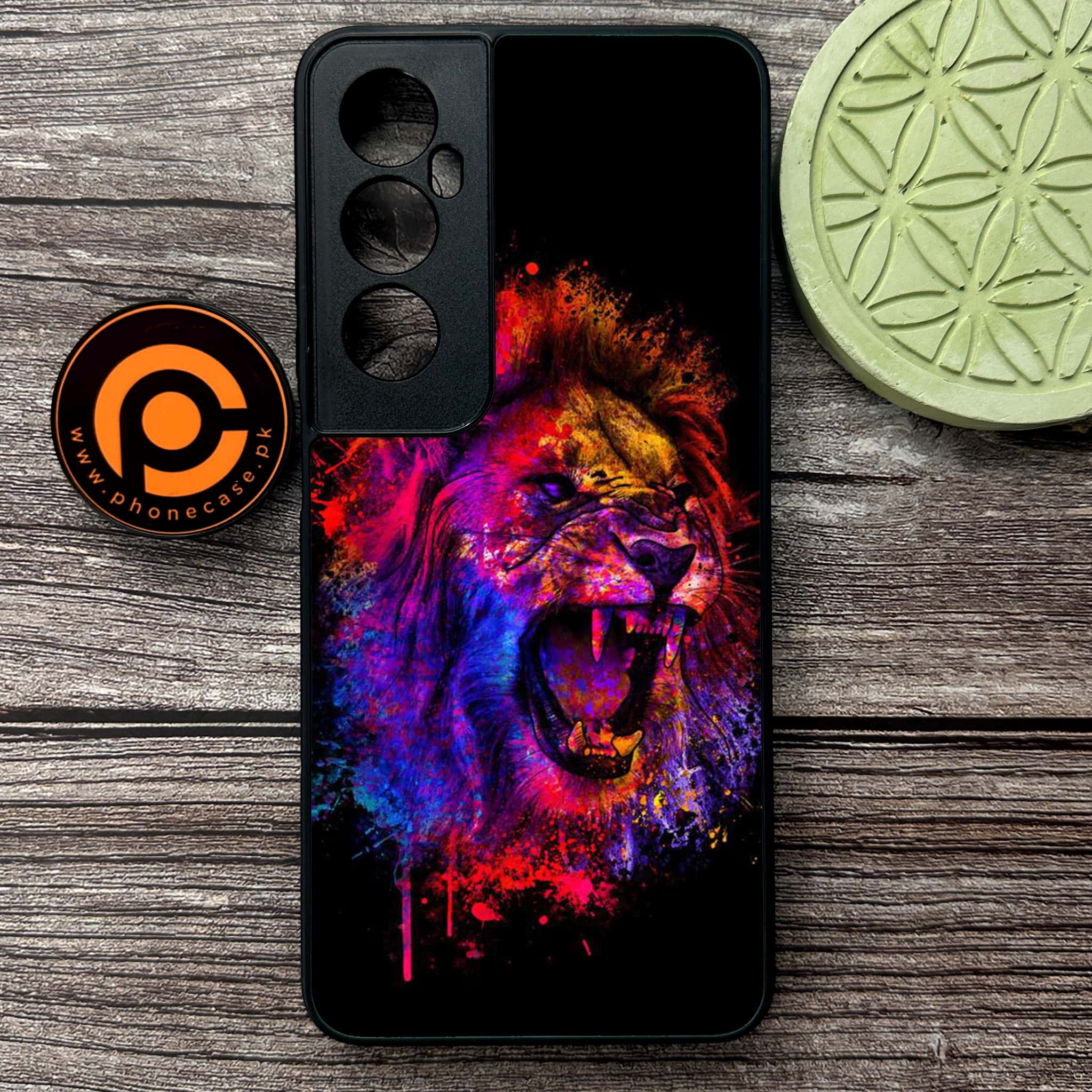 Realme C65  - Tiger 2.0 Series - Premium Metal Printed soft Bumper shock Proof Case