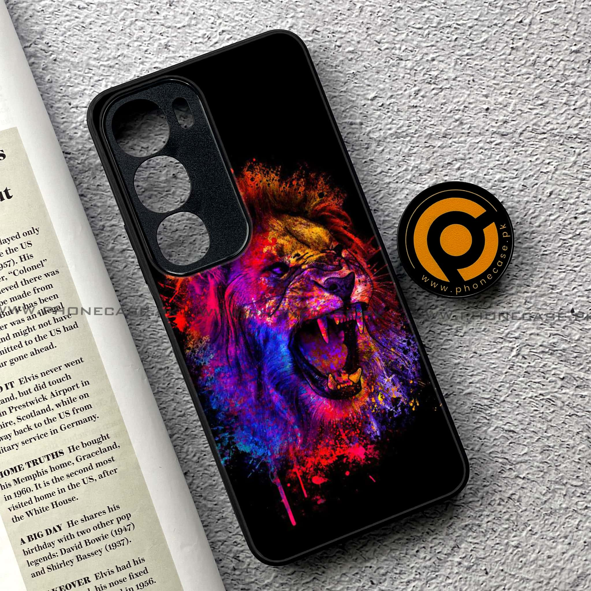 Vivo Y19s - Tiger 2.0 Series - Premium Printed Glass soft Bumper shock Proof Case