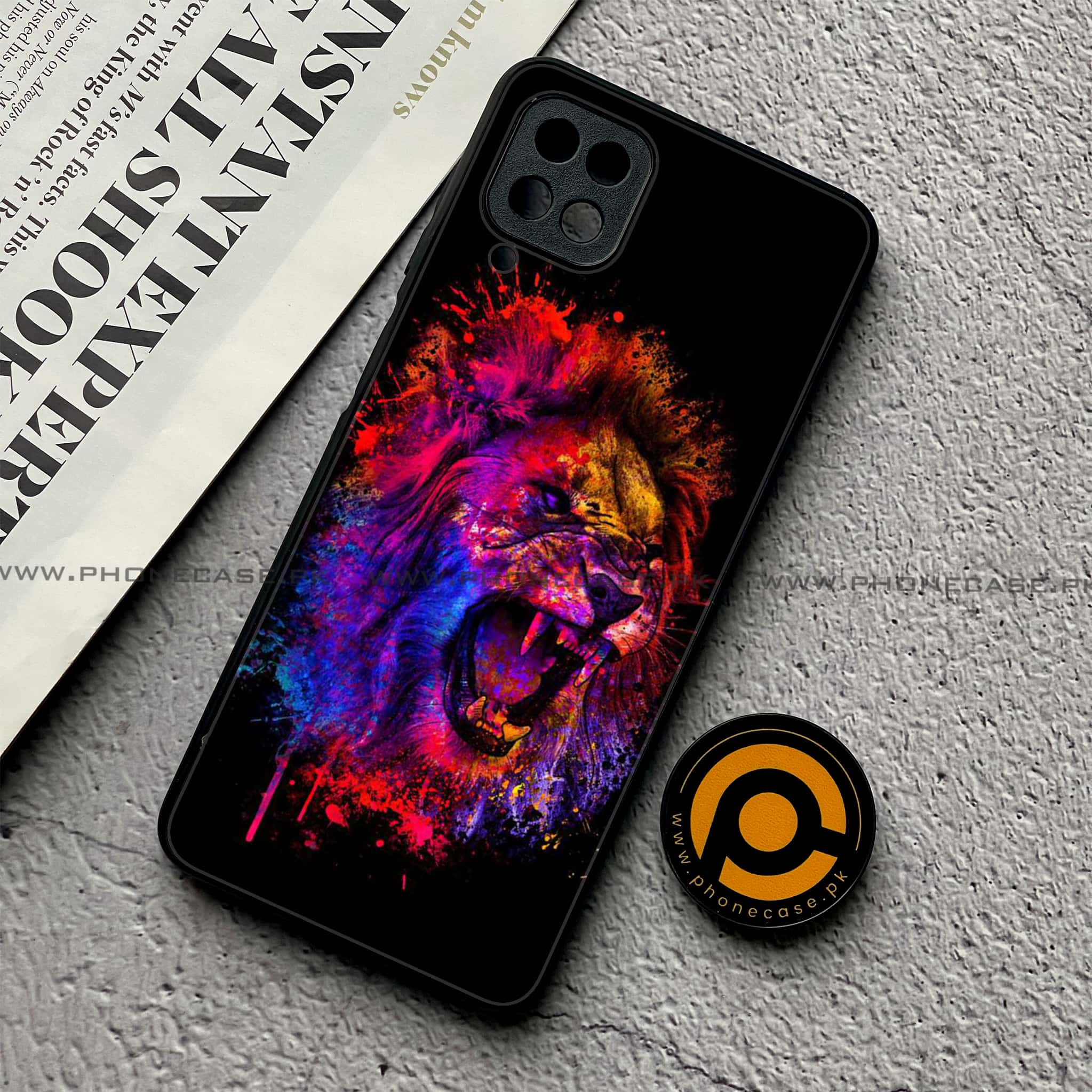 Samsung Galaxy A12 / A12 Nacho - Tiger 2.0 Series - Premium Printed Glass soft Bumper shock Proof Case