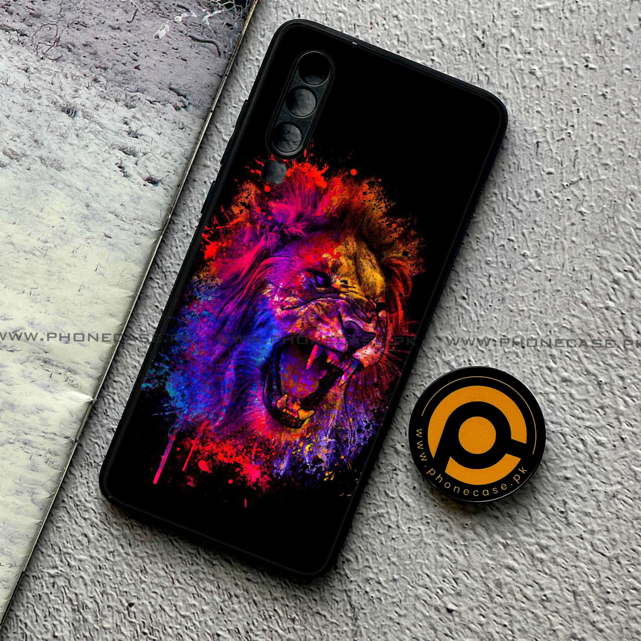 Huawei P30 - Tiger 2.0 Series - Premium Printed Glass soft Bumper shock Proof Case