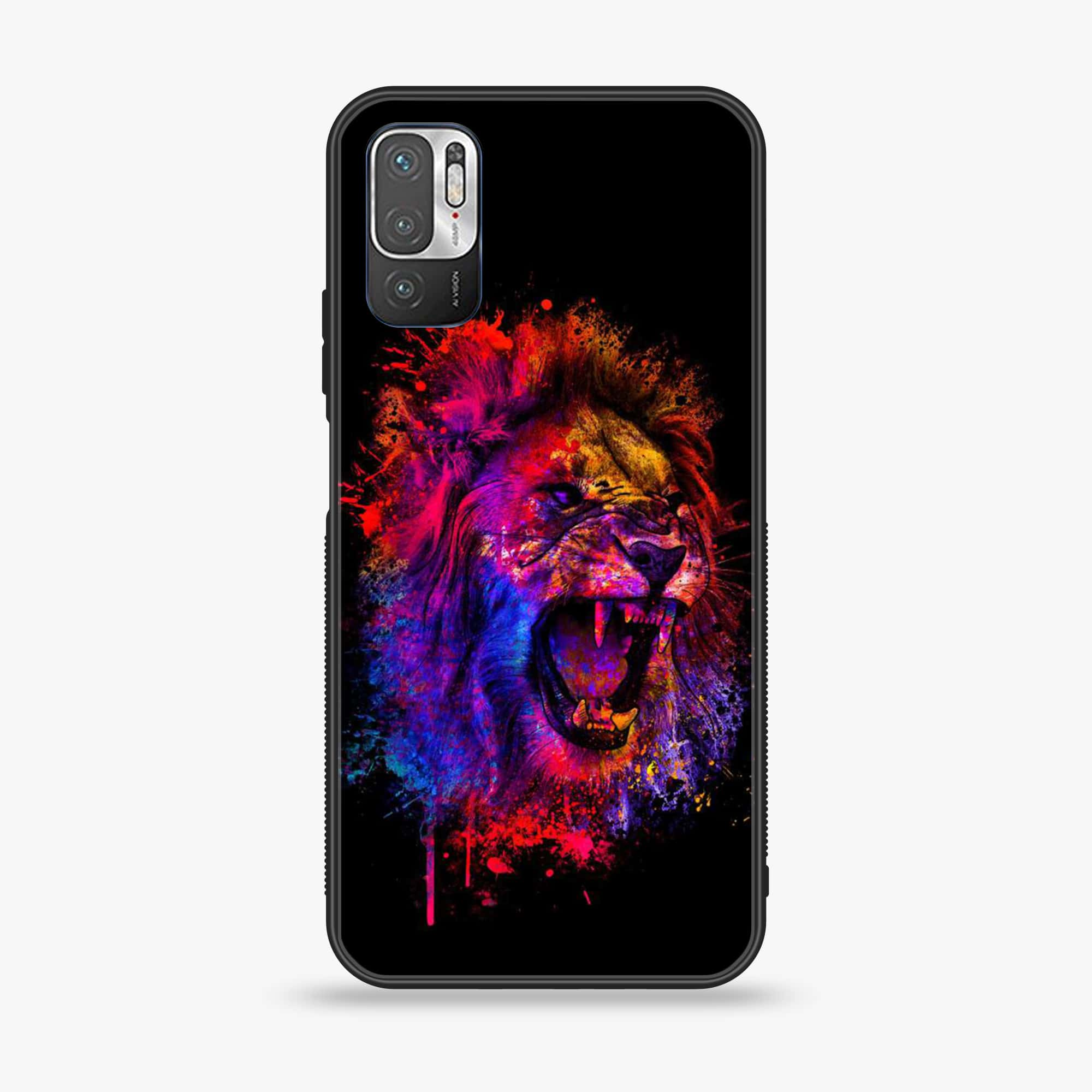 Xiaomi Redmi Note 10 5G - Tiger 2.0 Series - Premium Printed Glass soft Bumper shock Proof Case