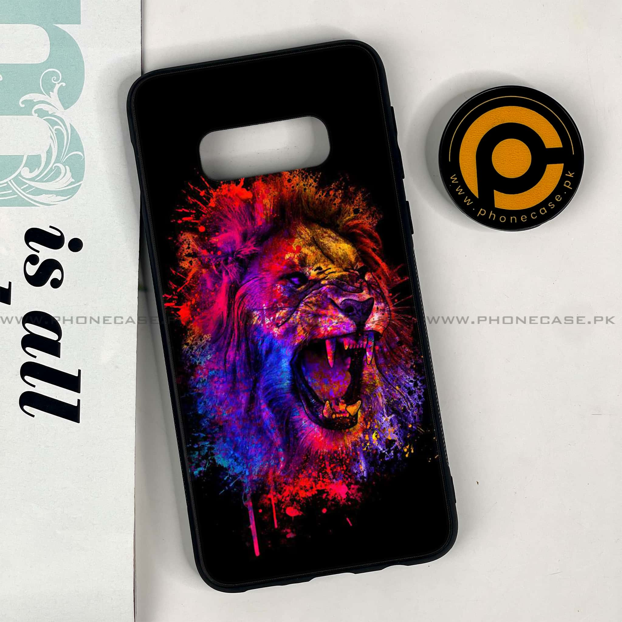 Galaxy S10e - Tiger 2.0 Series - Premium Printed Glass soft Bumper shock Proof Case