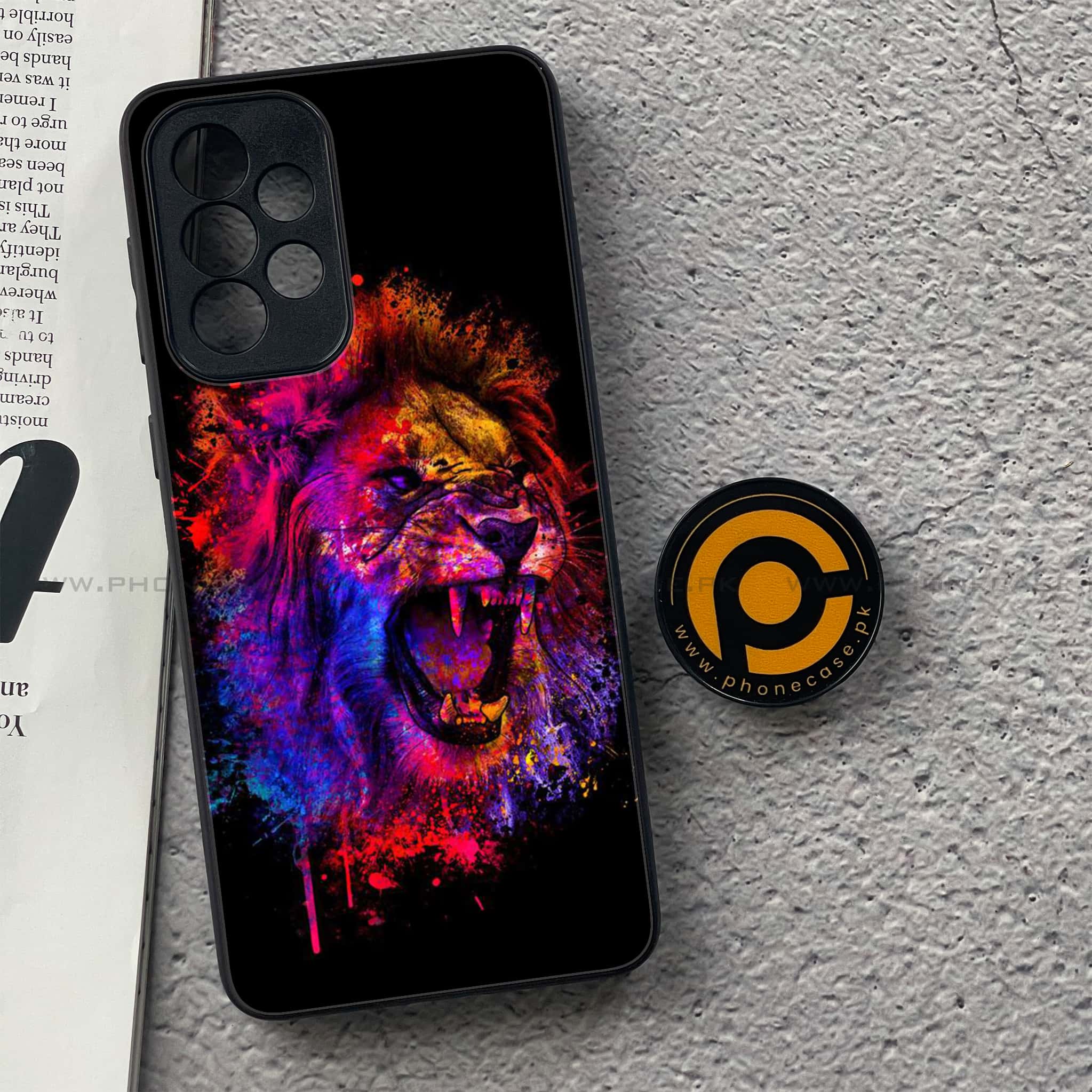 Samsung Galaxy A33- Tiger 2.0 Series - Premium Printed Glass soft Bumper shock Proof Case