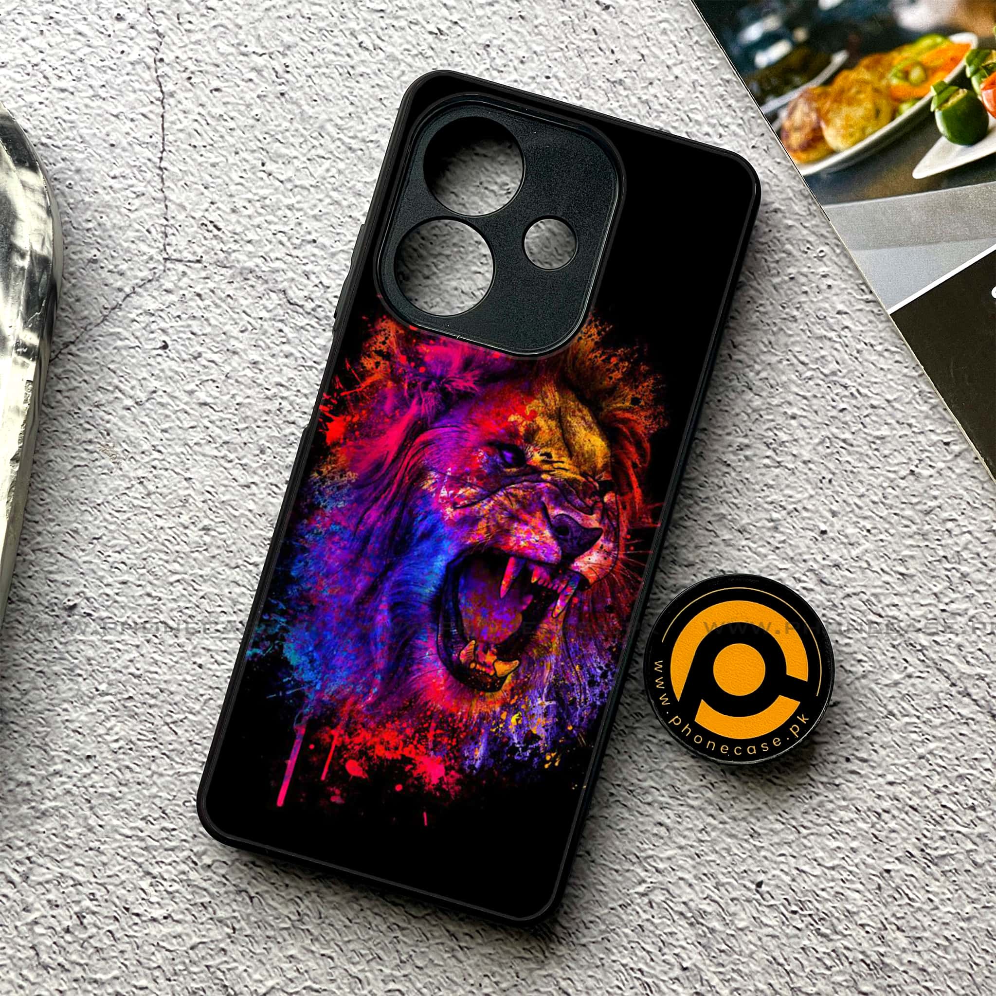 Oppo A5i - Tiger 2.0 Series - Premium Metal Printed soft Bumper shock Proof Case