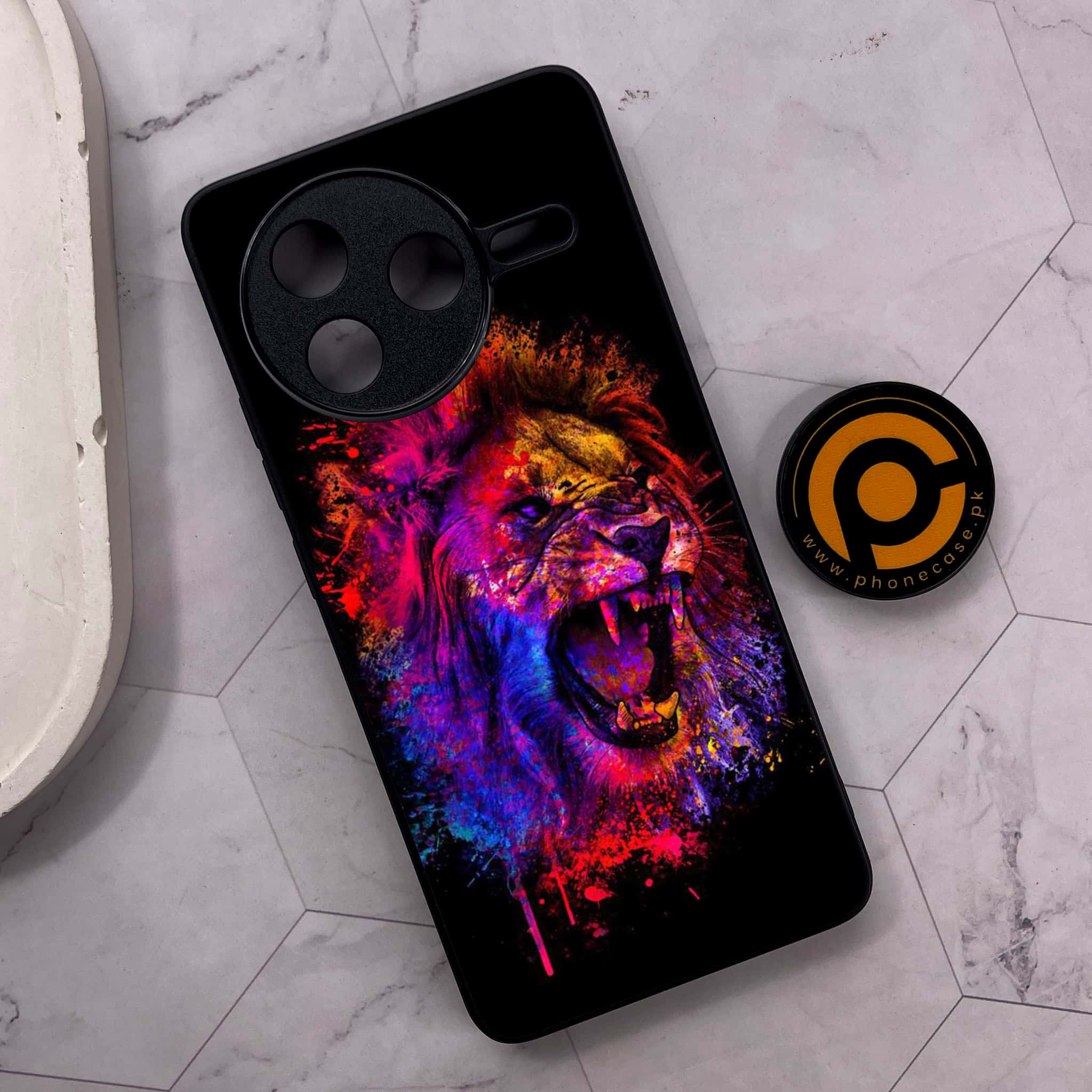 Xiaomi Poco F7 Pro 5G - Tiger 2.0 Series - Premium Metal Printed soft Bumper shock Proof Case