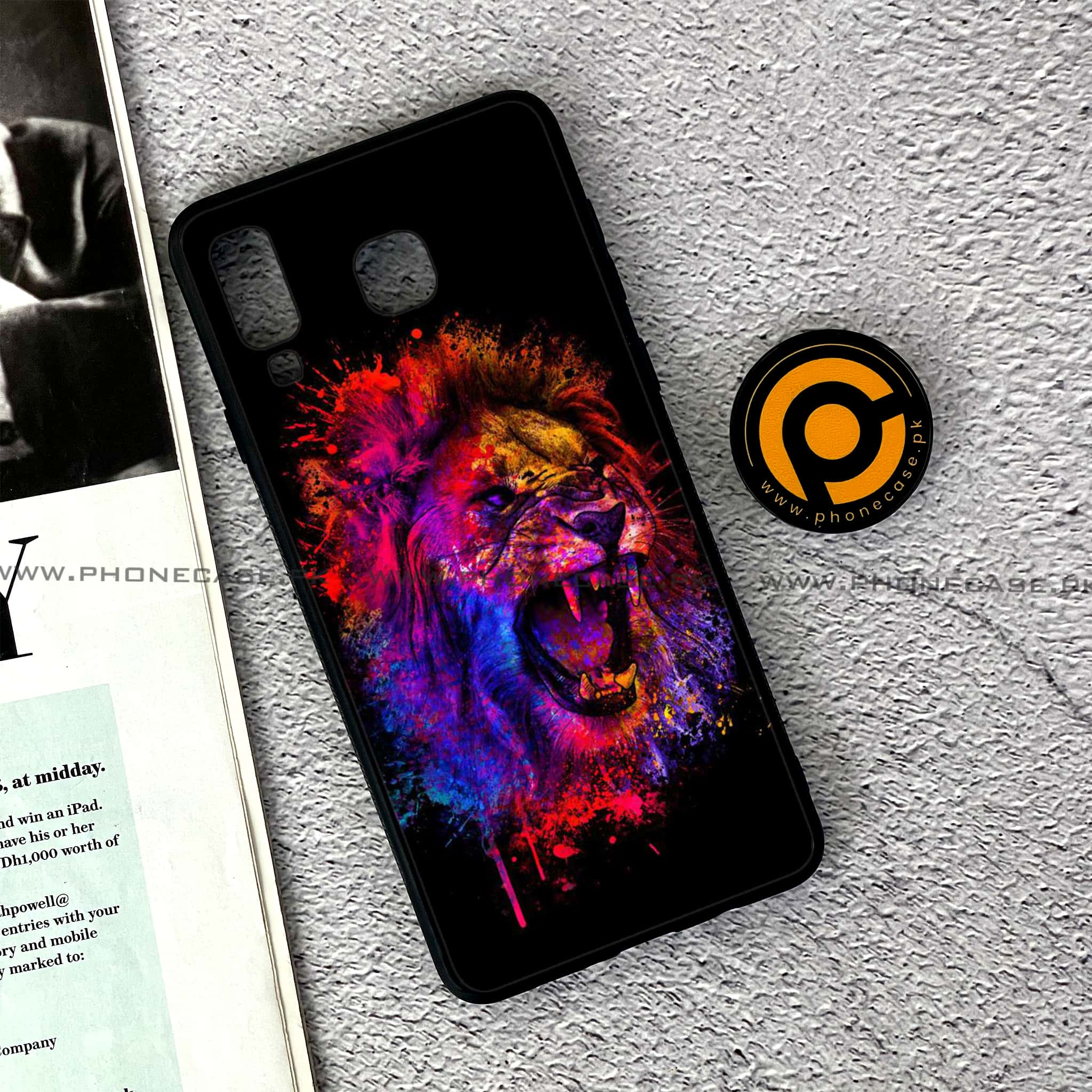 Samsung Galaxy A8 Star(A9 Star) - Tiger 2.0 Series - Premium Printed Glass soft Bumper shock Proof Case