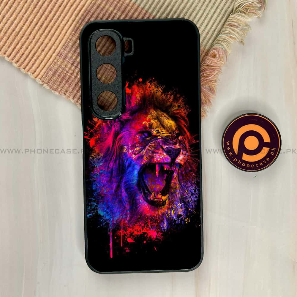 Infinix Hot 60i - Tiger 2.0 Series - Premium Metal Printed soft Bumper shock Proof Case