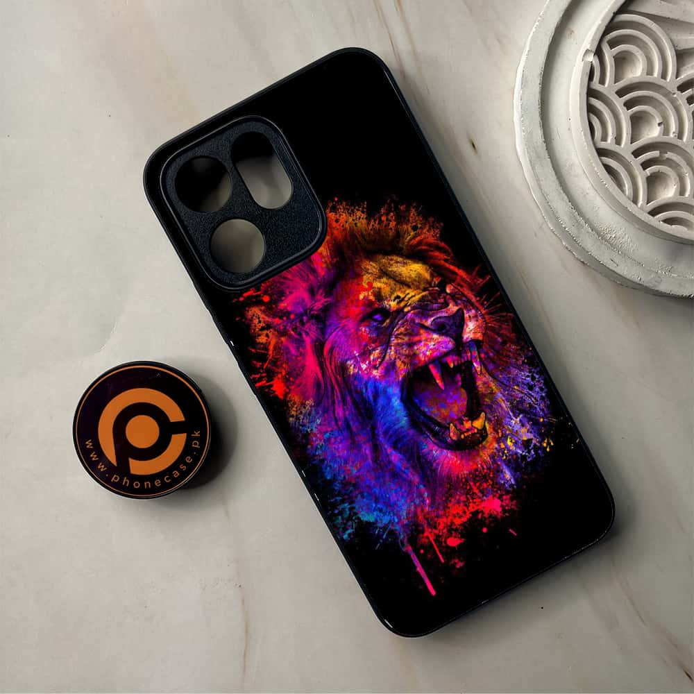 Oppo Reno 14F - Tiger 2.0 Series - Premium Metal Printed Soft Bumper Shockproof Case
